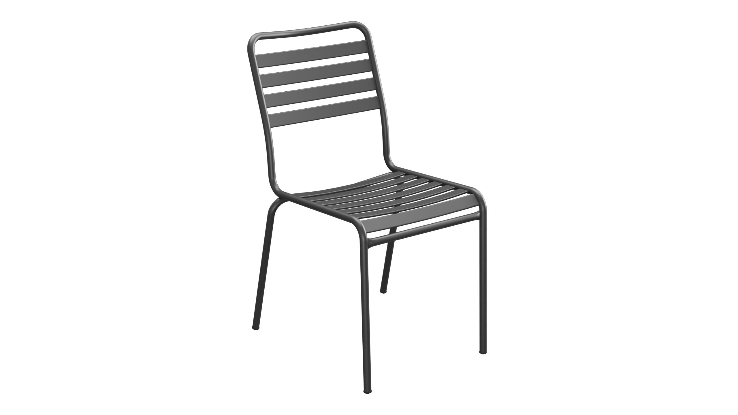 Rigi Lättli-Gartenstuhl ohne Armlehne in Anthrazit präsentiert im Onlineshop von KAQTU Design AG. Gartenstuhl ist von Schaffner