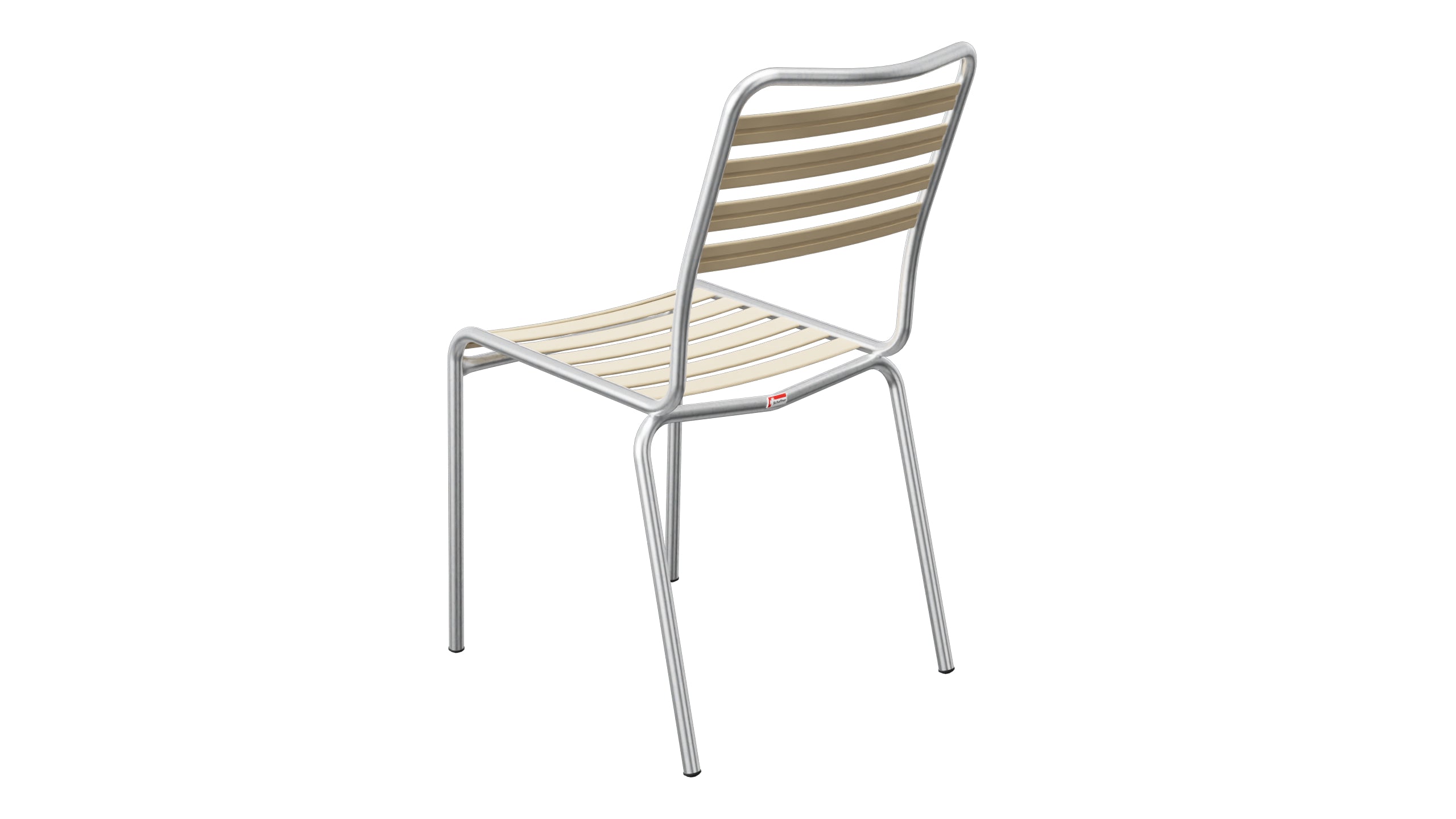 Rigi Lättli-Gartenstuhl ohne Armlehne in Pastellbraun präsentiert im Onlineshop von KAQTU Design AG. Gartenstuhl ist von Schaffner