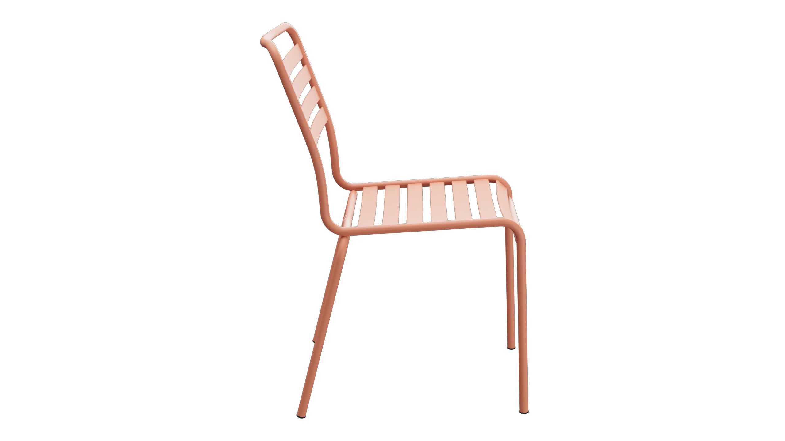Rigi Lättli-Gartenstuhl ohne Armlehne in Pastellterracotta präsentiert im Onlineshop von KAQTU Design AG. Gartenstuhl ist von Schaffner