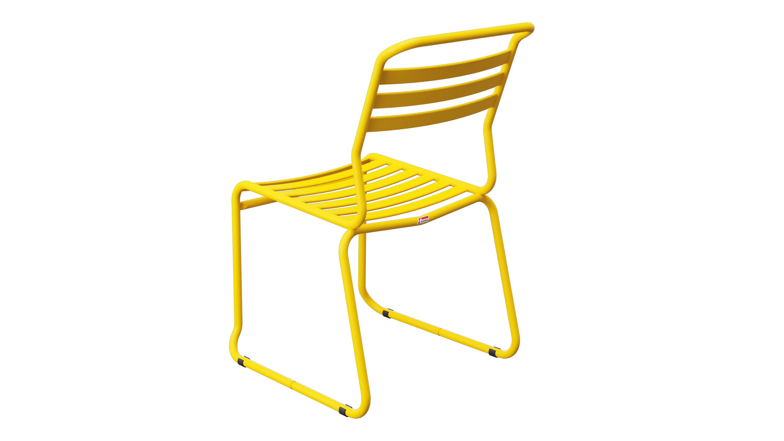 Säntis Lättli-Gartenstuhl ohne Armlehne Kufen in Gelb präsentiert im Onlineshop von KAQTU Design AG. Gartenstuhl ist von Schaffner