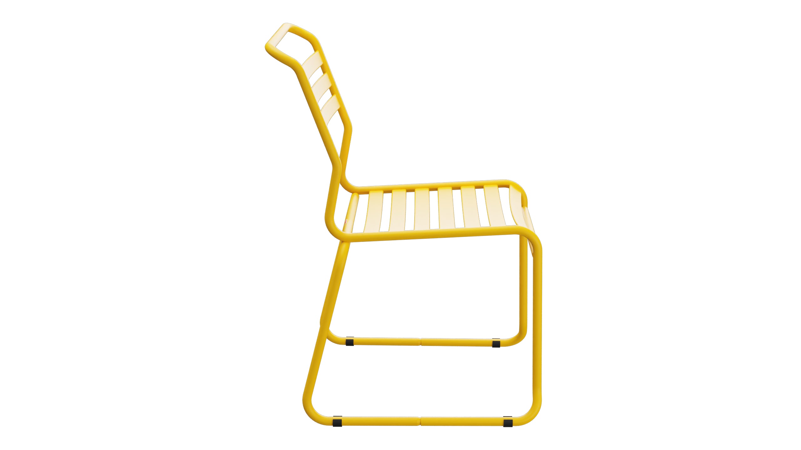Säntis Lättli-Gartenstuhl ohne Armlehne Kufen in Gelb präsentiert im Onlineshop von KAQTU Design AG. Gartenstuhl ist von Schaffner