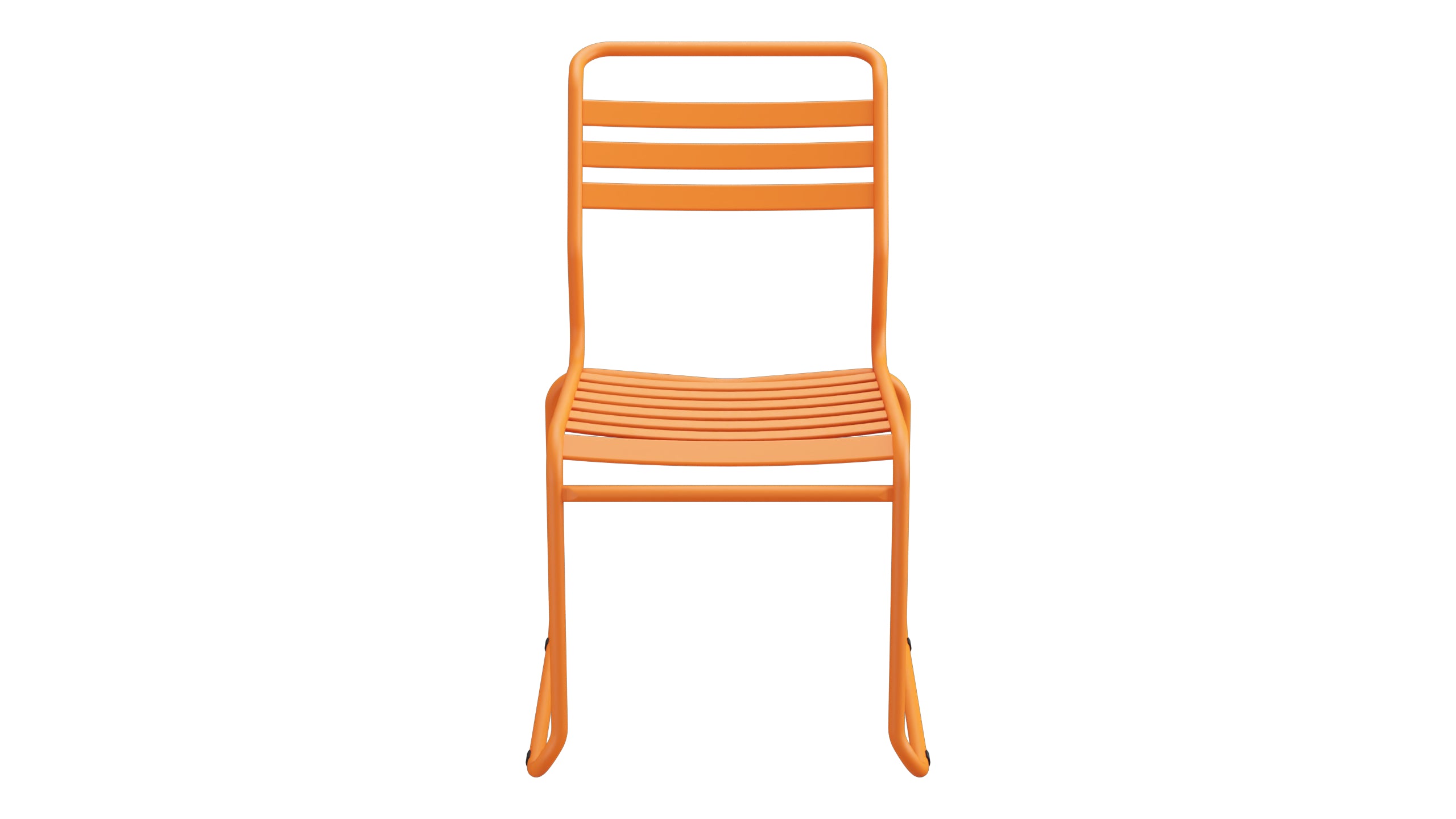 Säntis Lättli-Gartenstuhl ohne Armlehne Kufen in Orange präsentiert im Onlineshop von KAQTU Design AG. Gartenstuhl ist von Schaffner