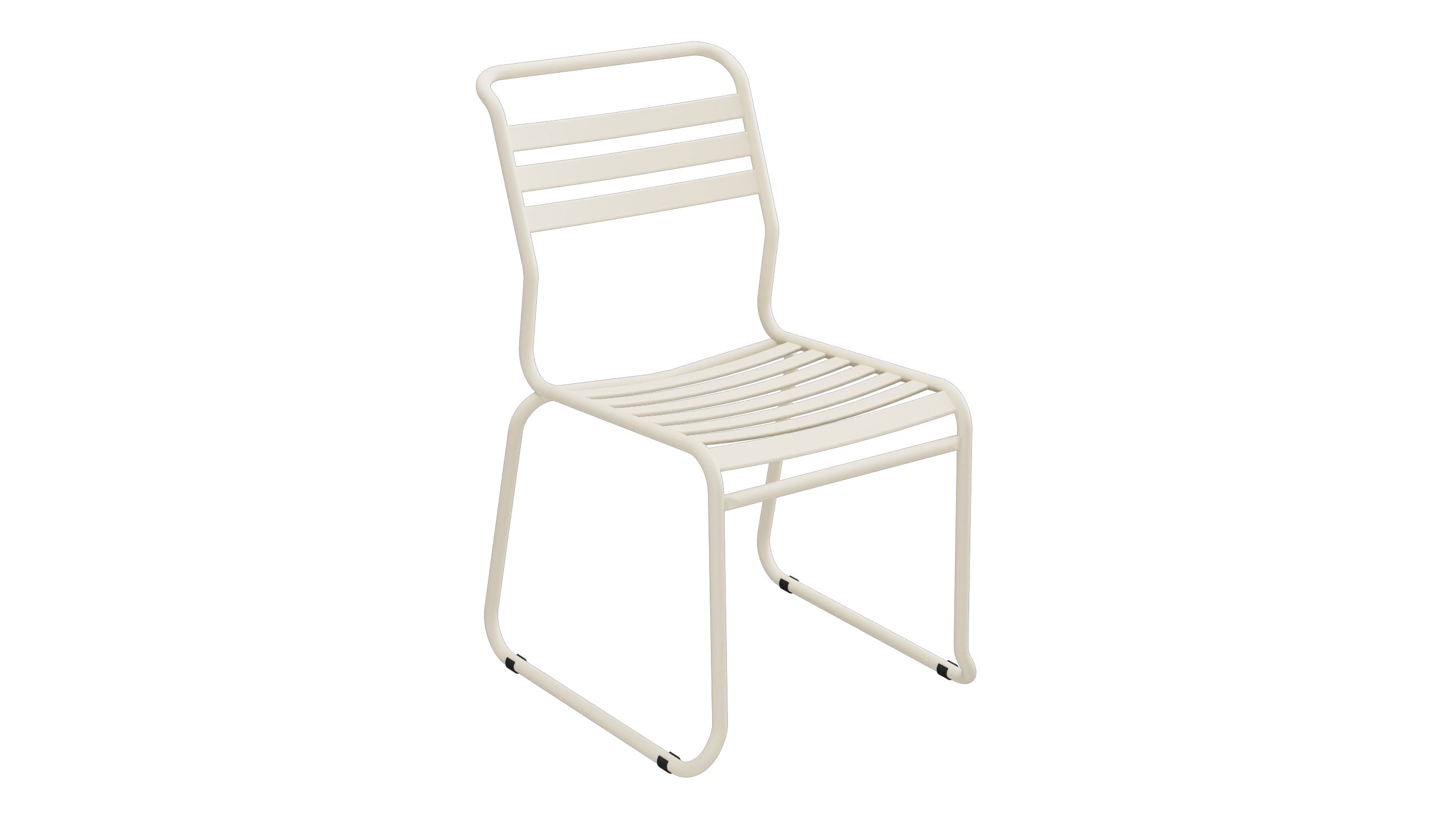 Säntis Lättli-Gartenstuhl ohne Armlehne Kufen in Pastellsand präsentiert im Onlineshop von KAQTU Design AG. Gartenstuhl ist von Schaffner