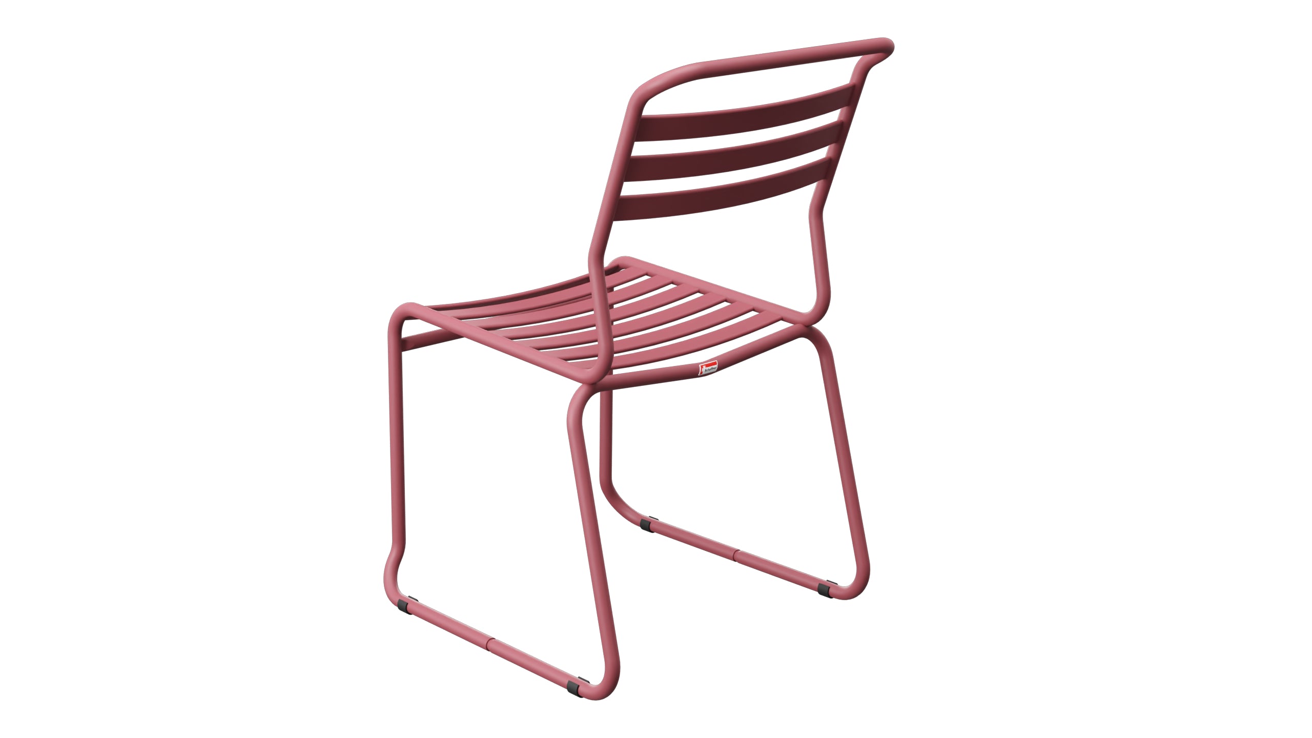Säntis Lättli-Gartenstuhl ohne Armlehne Kufen in Bordeaux präsentiert im Onlineshop von KAQTU Design AG. Gartenstuhl ist von Schaffner