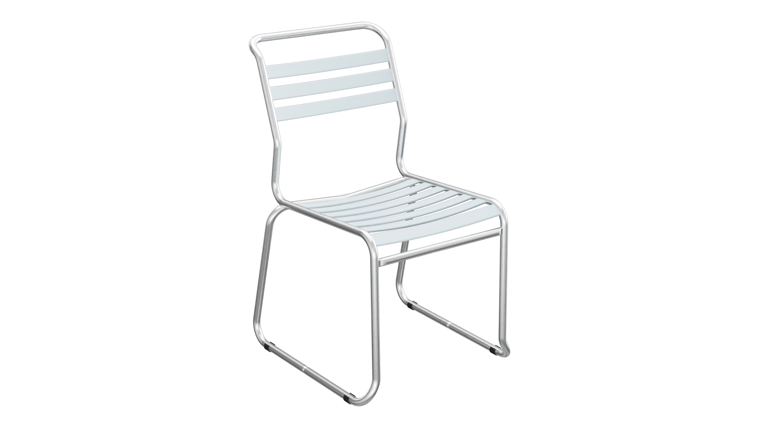Säntis Lättli-Gartenstuhl ohne Armlehne Kufen in Pastellblau präsentiert im Onlineshop von KAQTU Design AG. Gartenstuhl ist von Schaffner