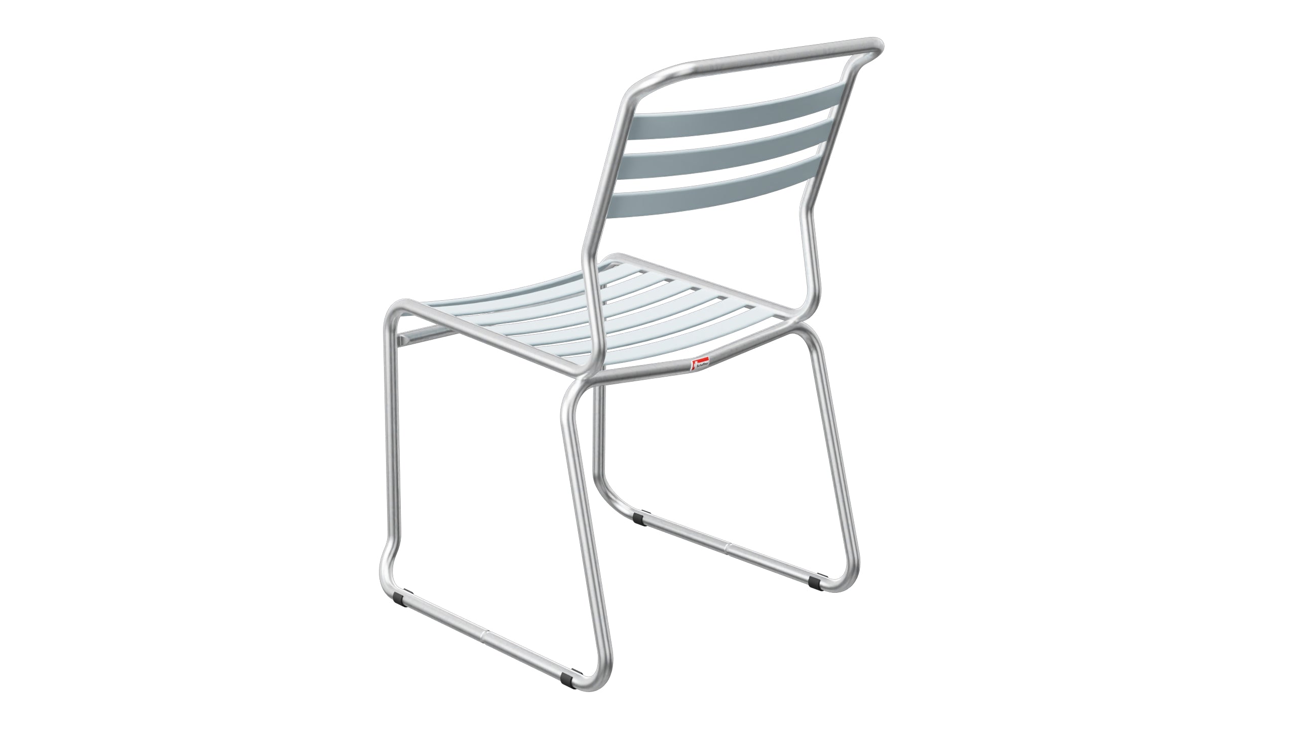 Säntis Lättli-Gartenstuhl ohne Armlehne Kufen in Pastellblau präsentiert im Onlineshop von KAQTU Design AG. Gartenstuhl ist von Schaffner