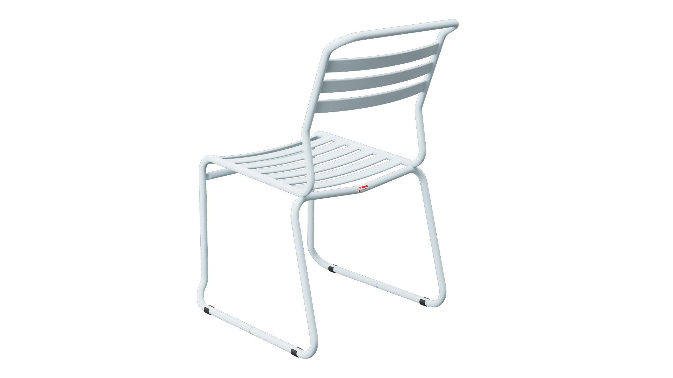 Säntis Lättli-Gartenstuhl ohne Armlehne Kufen in Pastellblau präsentiert im Onlineshop von KAQTU Design AG. Gartenstuhl ist von Schaffner