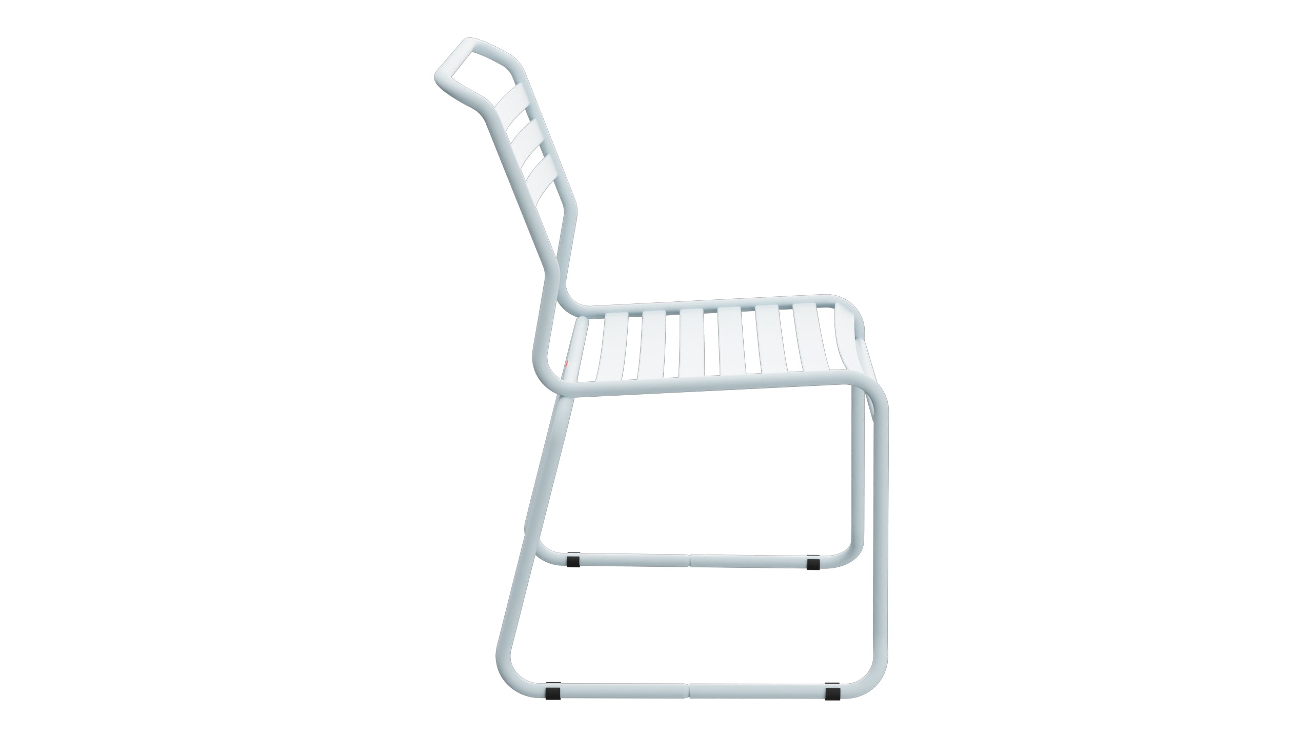 Säntis Lättli-Gartenstuhl ohne Armlehne Kufen in Pastellblau präsentiert im Onlineshop von KAQTU Design AG. Gartenstuhl ist von Schaffner