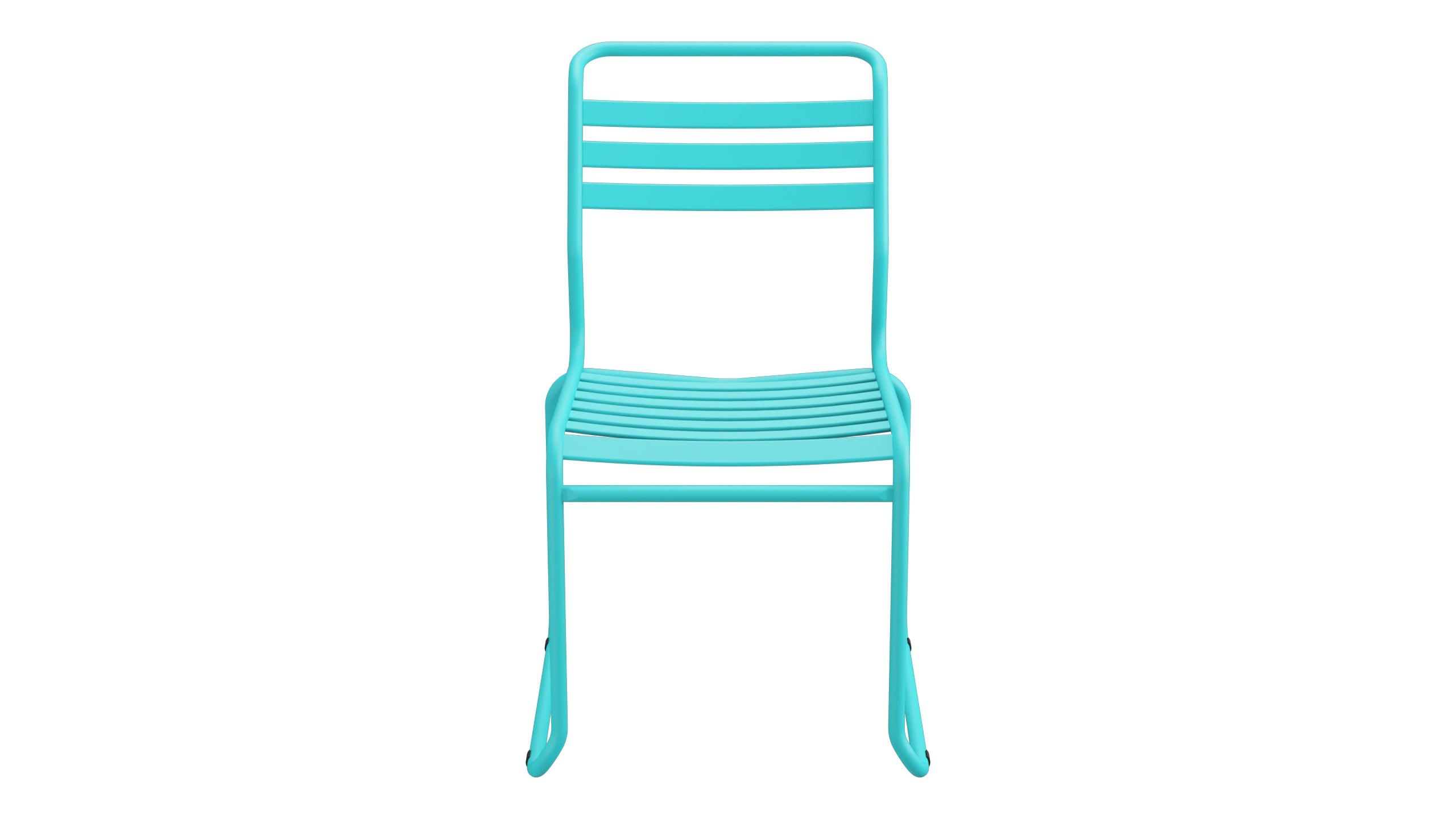 Säntis Lättli-Gartenstuhl ohne Armlehne Kufen in Türkis präsentiert im Onlineshop von KAQTU Design AG. Gartenstuhl ist von Schaffner