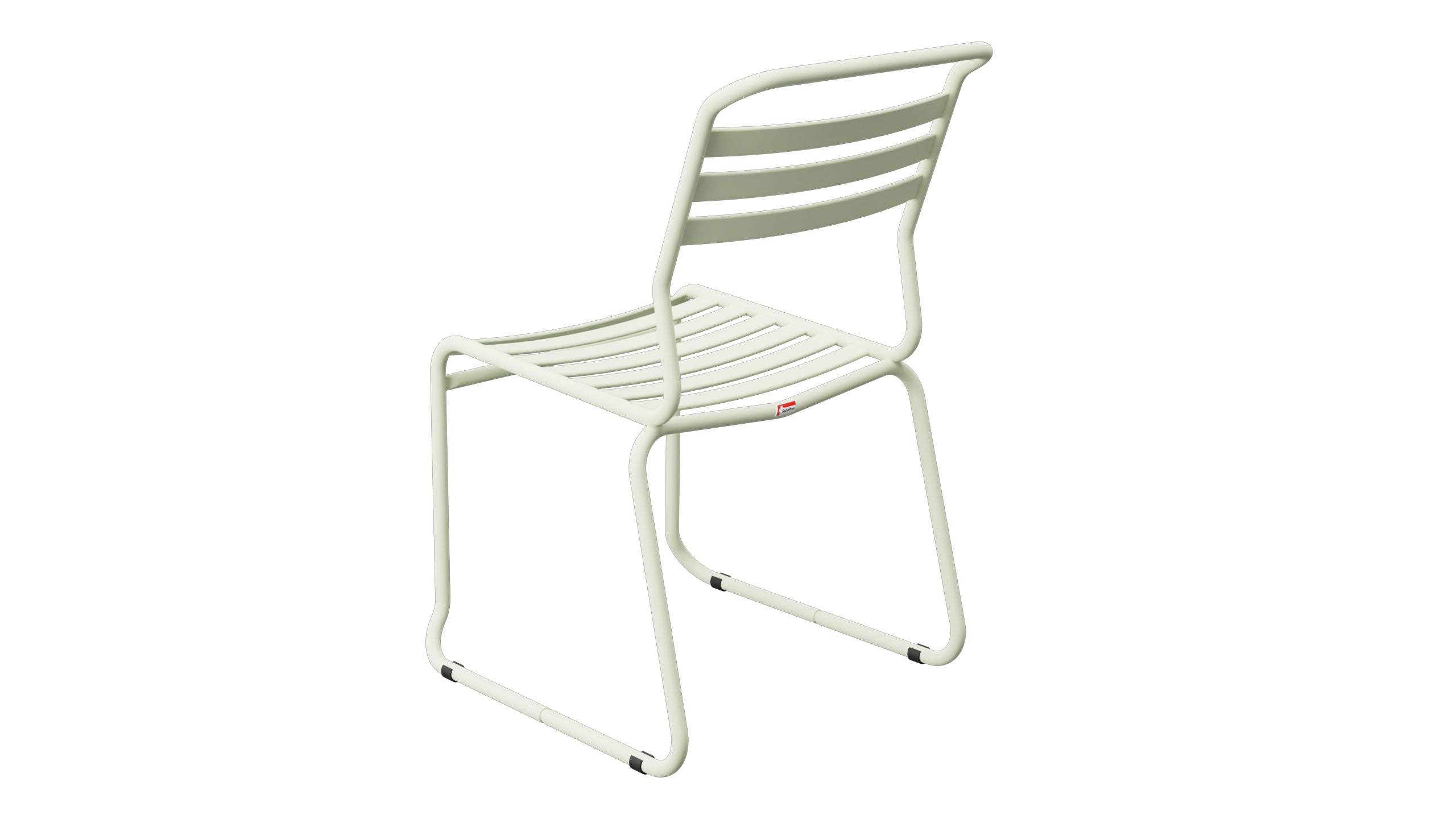 Säntis Lättli-Gartenstuhl ohne Armlehne Kufen in Pastellgrün präsentiert im Onlineshop von KAQTU Design AG. Gartenstuhl ist von Schaffner