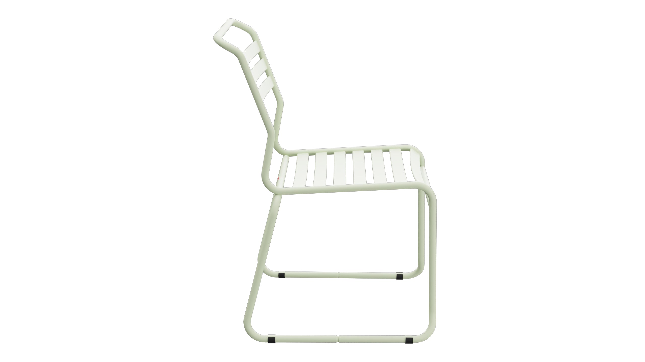 Säntis Lättli-Gartenstuhl ohne Armlehne Kufen in Pastellgrün präsentiert im Onlineshop von KAQTU Design AG. Gartenstuhl ist von Schaffner