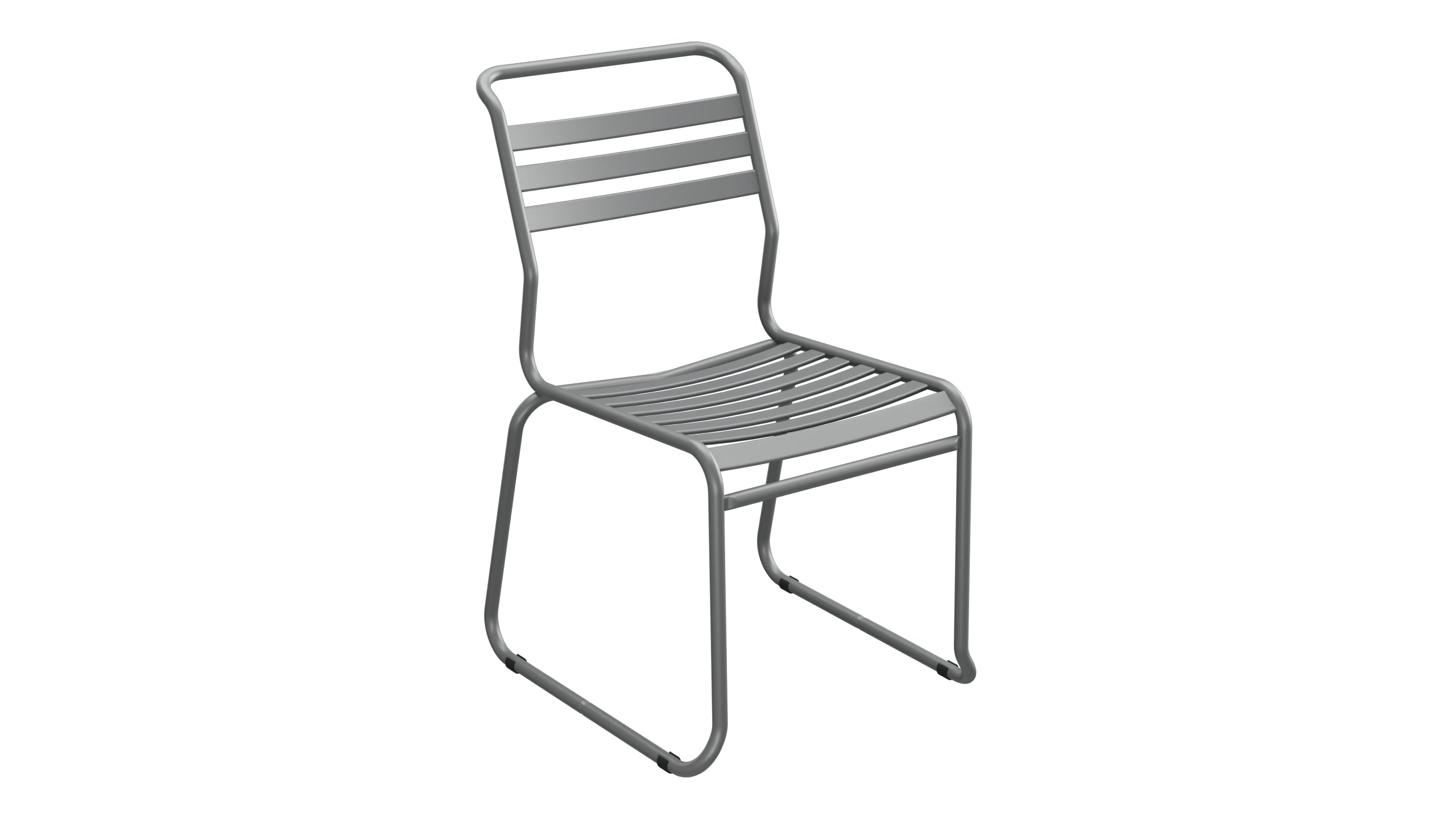 Säntis Lättli-Gartenstuhl ohne Armlehne Kufen in Graphit präsentiert im Onlineshop von KAQTU Design AG. Gartenstuhl ist von Schaffner
