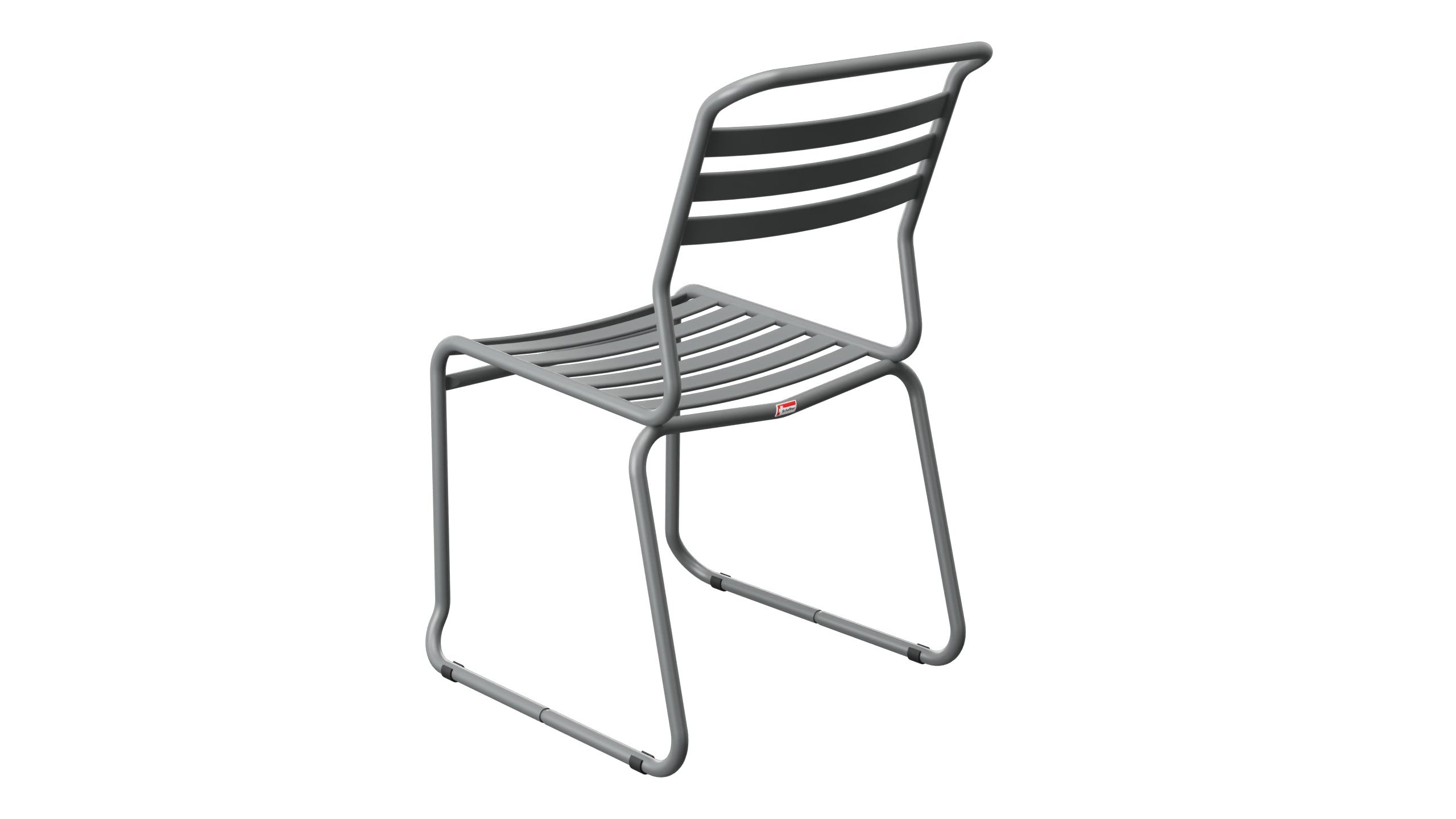 Säntis Lättli-Gartenstuhl ohne Armlehne Kufen in Graphit präsentiert im Onlineshop von KAQTU Design AG. Gartenstuhl ist von Schaffner