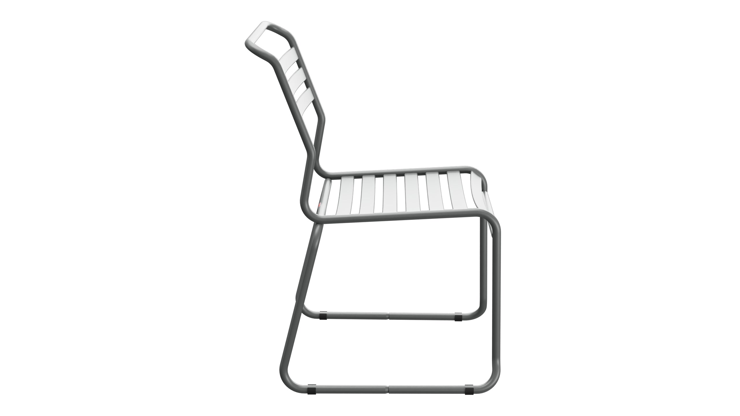 Säntis Lättli-Gartenstuhl ohne Armlehne Kufen in Graphit präsentiert im Onlineshop von KAQTU Design AG. Gartenstuhl ist von Schaffner