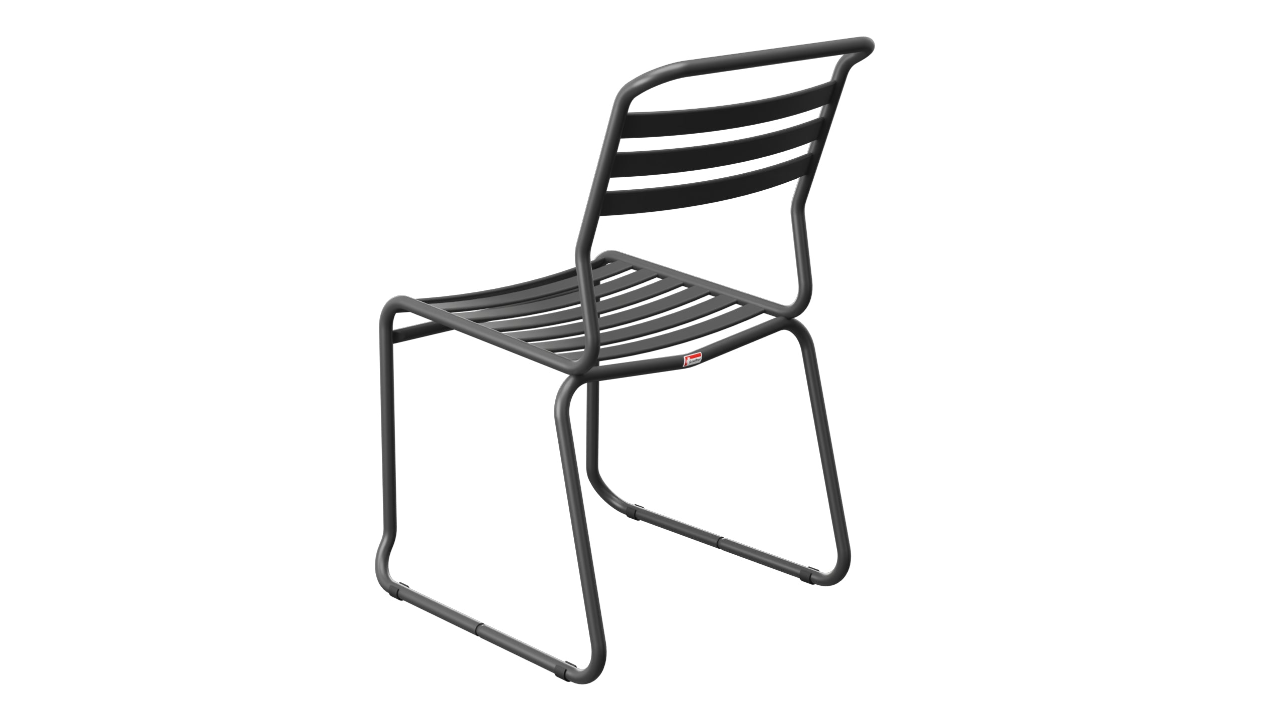 Säntis Lättli-Gartenstuhl ohne Armlehne Kufen in Anthrazit präsentiert im Onlineshop von KAQTU Design AG. Gartenstuhl ist von Schaffner