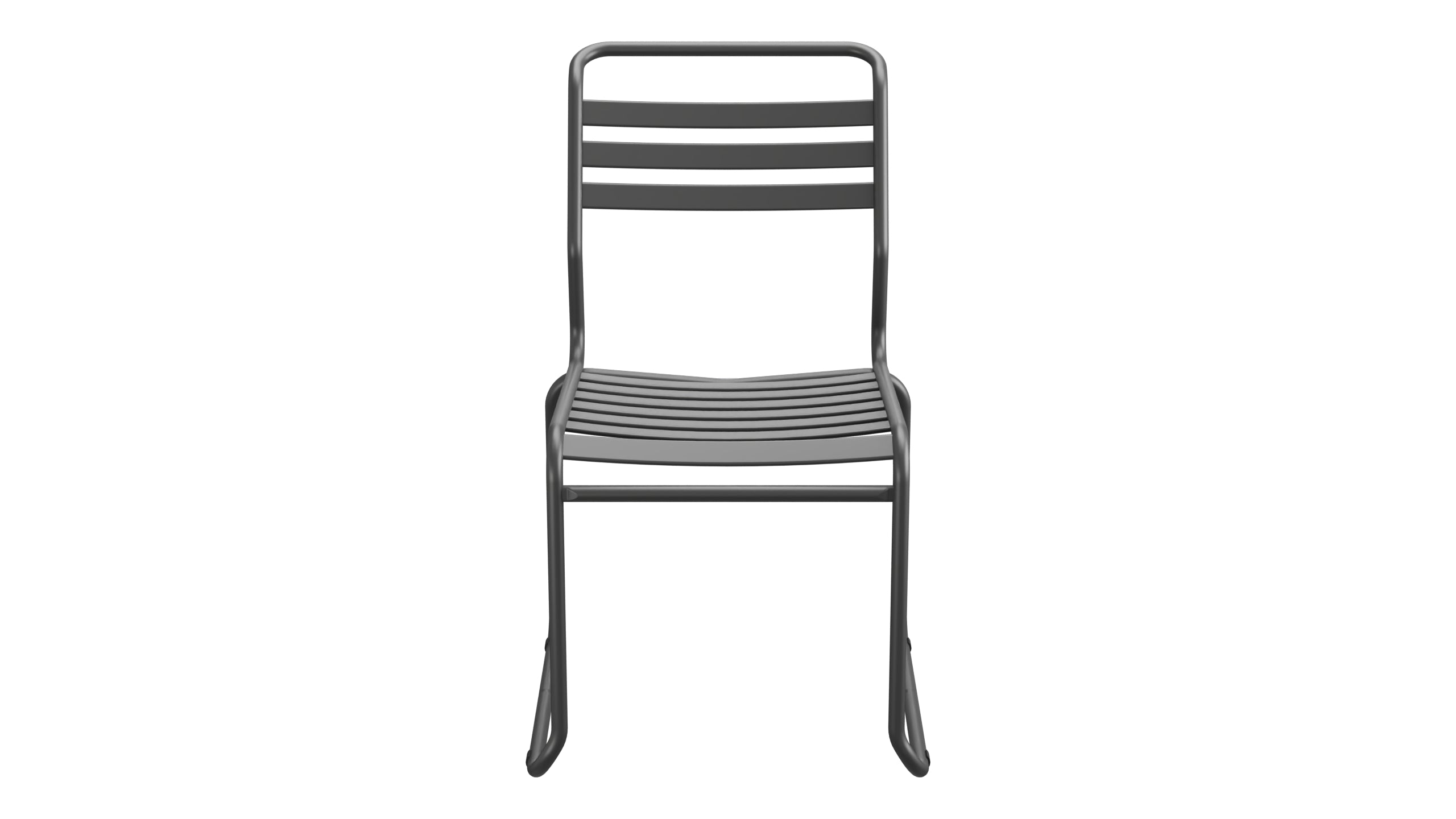 Säntis Lättli-Gartenstuhl ohne Armlehne Kufen in Anthrazit präsentiert im Onlineshop von KAQTU Design AG. Gartenstuhl ist von Schaffner
