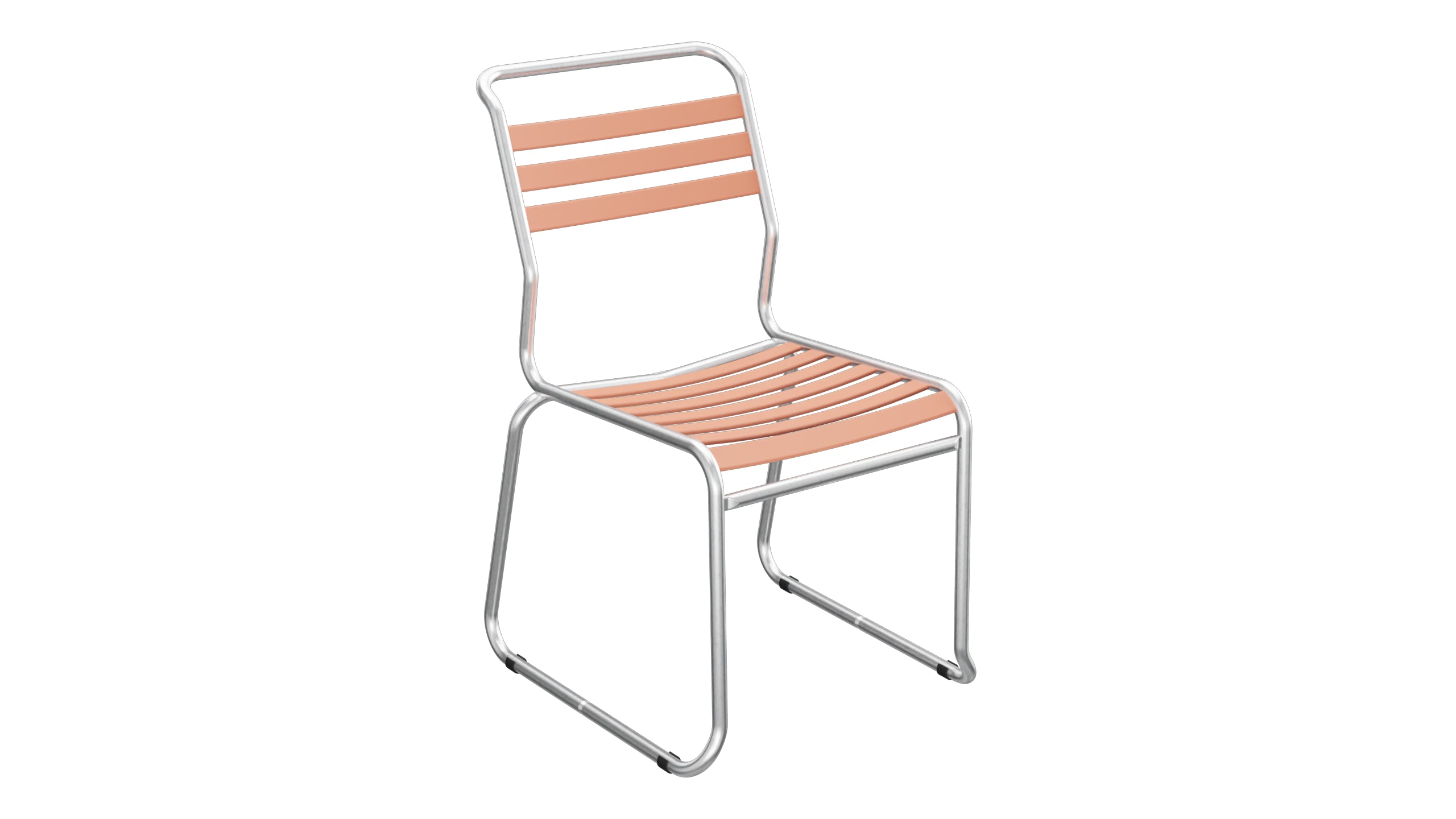 Säntis Lättli-Gartenstuhl ohne Armlehne Kufen in Pastellterracotta präsentiert im Onlineshop von KAQTU Design AG. Gartenstuhl ist von Schaffner