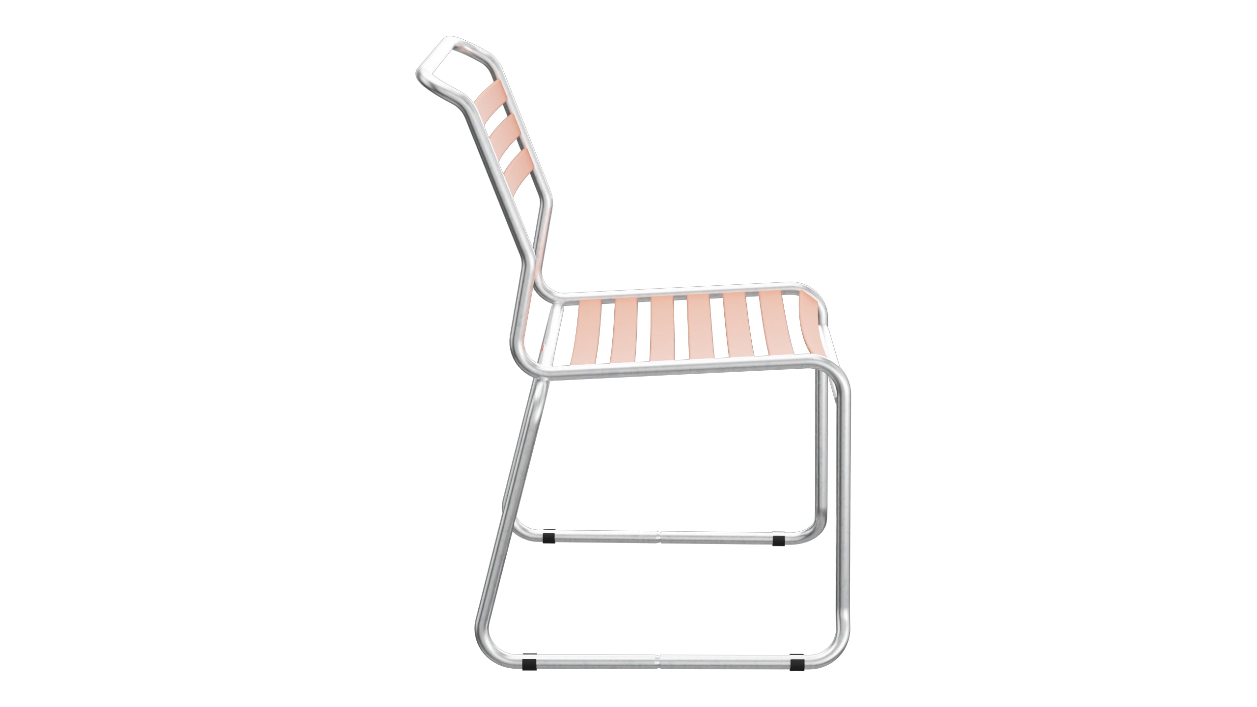 Säntis Lättli-Gartenstuhl ohne Armlehne Kufen in Pastellterracotta präsentiert im Onlineshop von KAQTU Design AG. Gartenstuhl ist von Schaffner