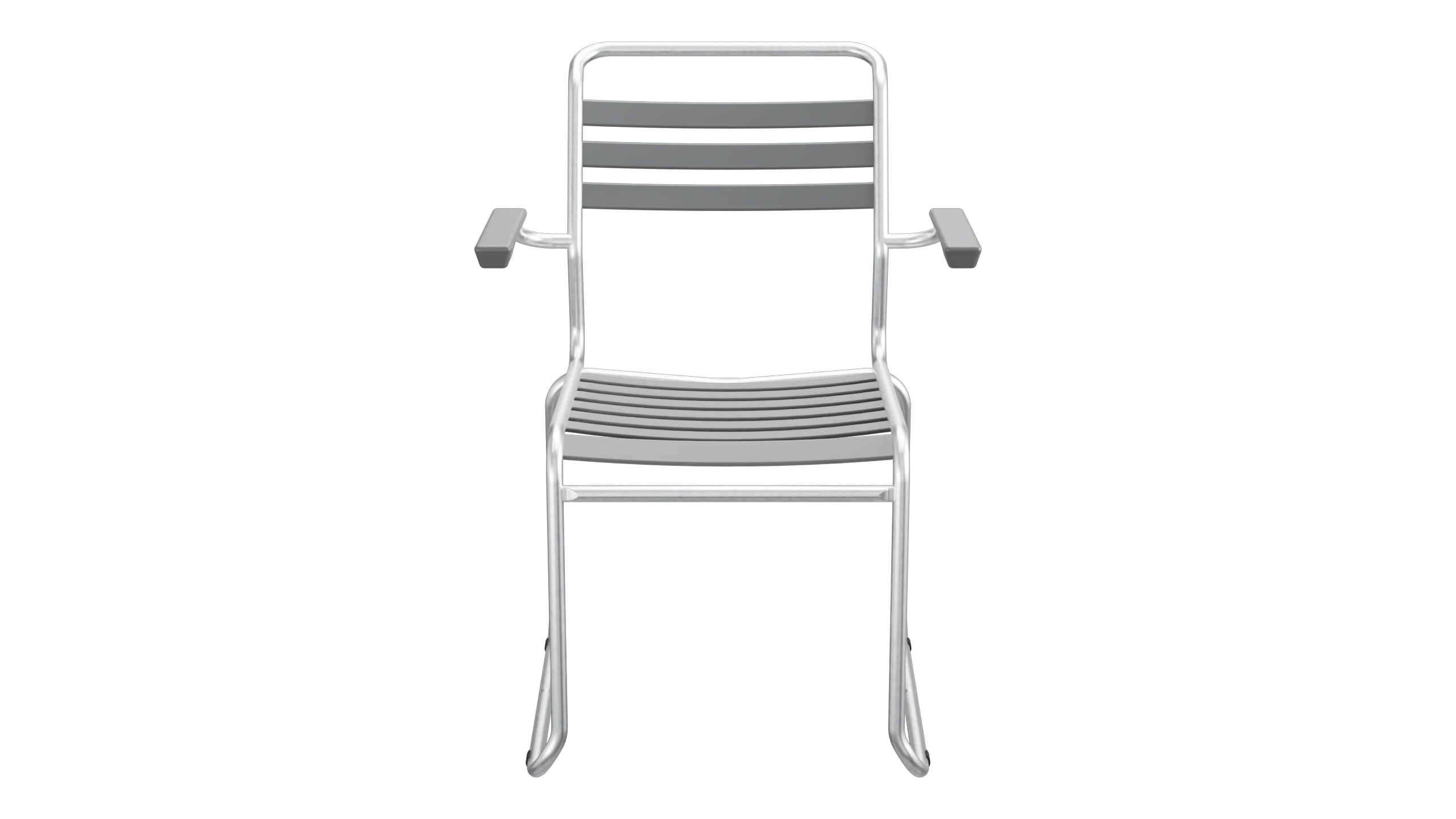 Säntis Lättli-Gartenstuhl mit Armlehne Kufen in Graphit präsentiert im Onlineshop von KAQTU Design AG. Gartenstuhl mit Armlehnen ist von Schaffner