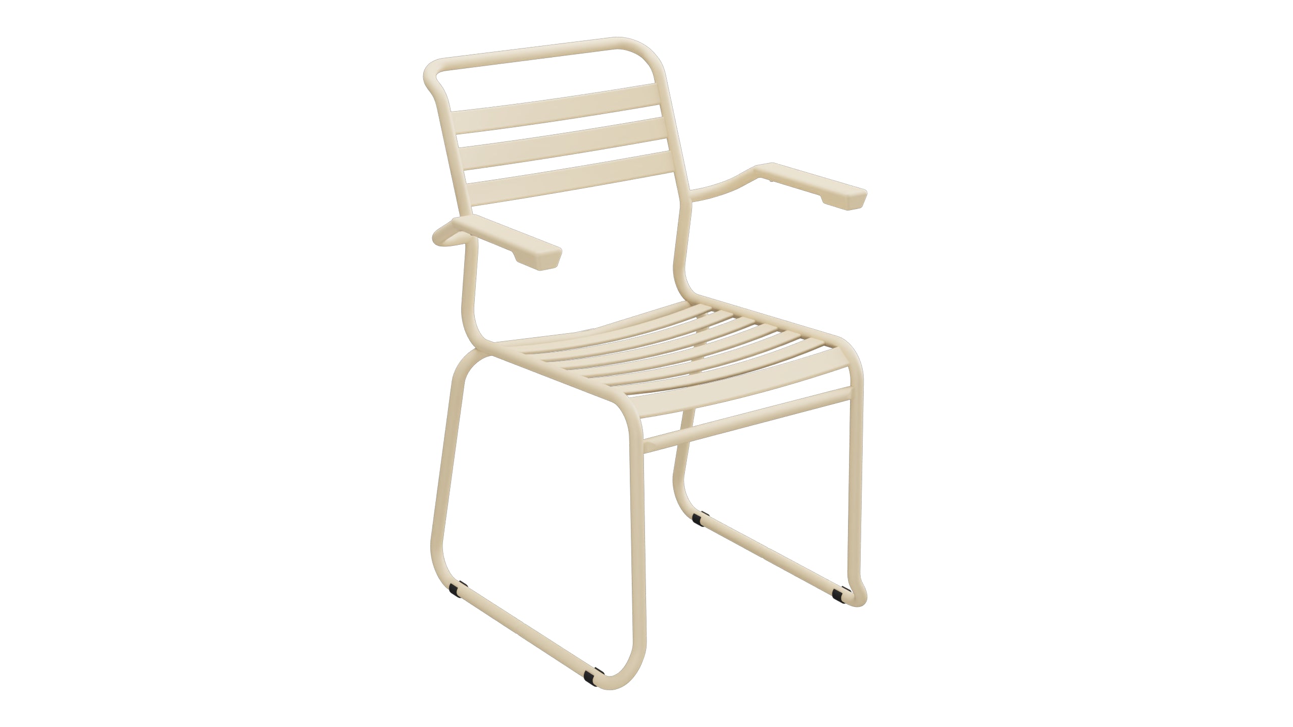 Säntis Lättli-Gartenstuhl mit Armlehne Kufen in Pastellbraun präsentiert im Onlineshop von KAQTU Design AG. Gartenstuhl mit Armlehnen ist von Schaffner