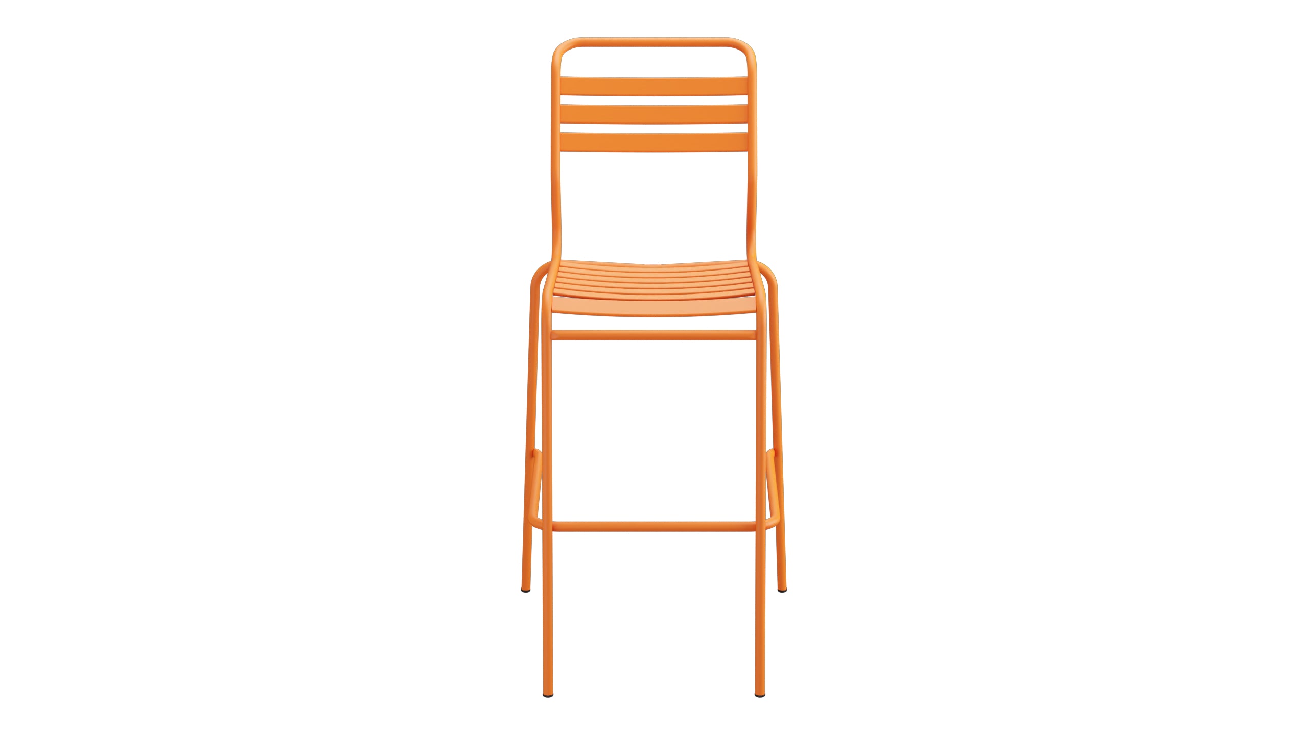 Säntis Lättli-Barstuhl Outdoor ohne Armlehne in Orange präsentiert im Onlineshop von KAQTU Design AG. Outdoor-Barstuhl ist von Schaffner