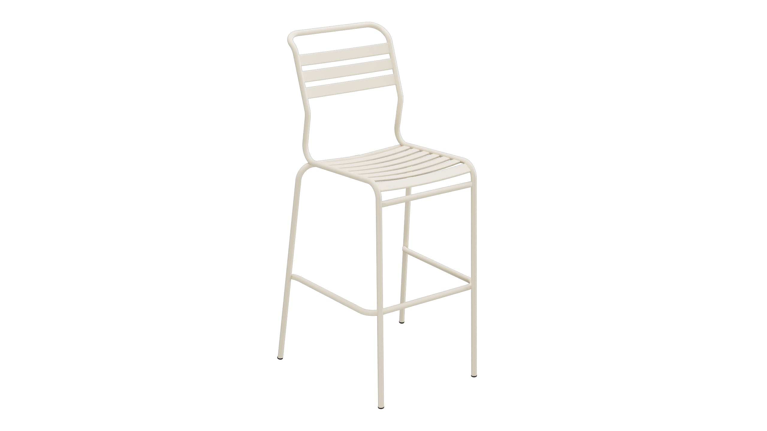 Säntis Lättli-Barstuhl Outdoor ohne Armlehne in Pastellsand präsentiert im Onlineshop von KAQTU Design AG. Outdoor-Barstuhl ist von Schaffner