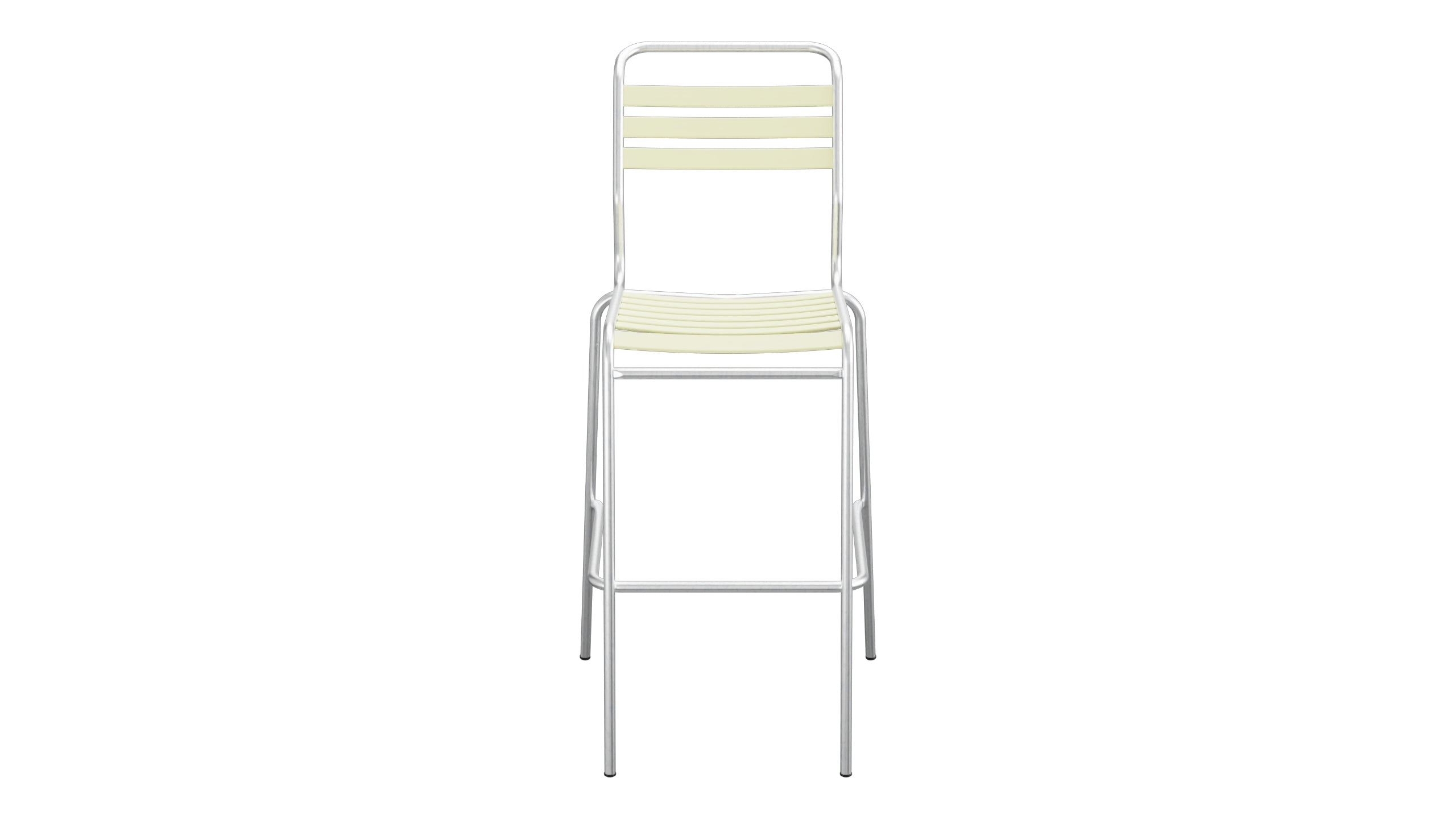 Säntis Lättli-Barstuhl Outdoor ohne Armlehne in Buchsbaumgelb präsentiert im Onlineshop von KAQTU Design AG. Outdoor-Barstuhl ist von Schaffner