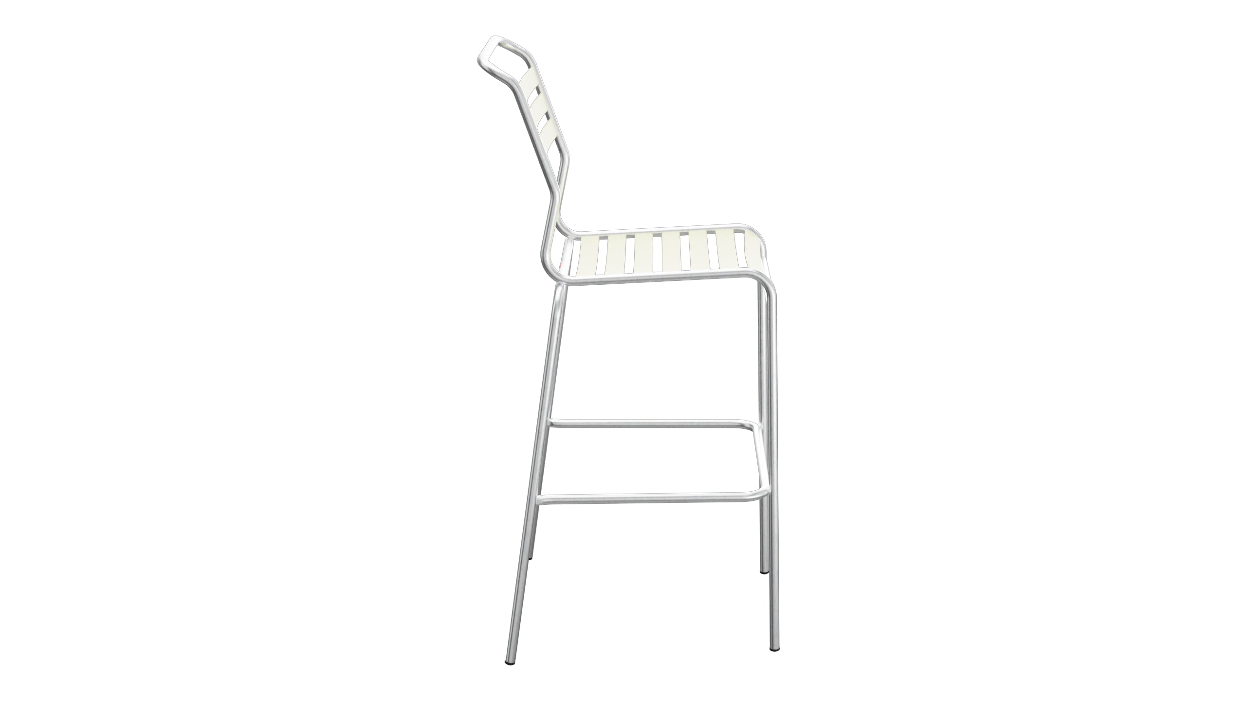 Säntis Lättli-Barstuhl Outdoor ohne Armlehne in Buchsbaumgelb präsentiert im Onlineshop von KAQTU Design AG. Outdoor-Barstuhl ist von Schaffner
