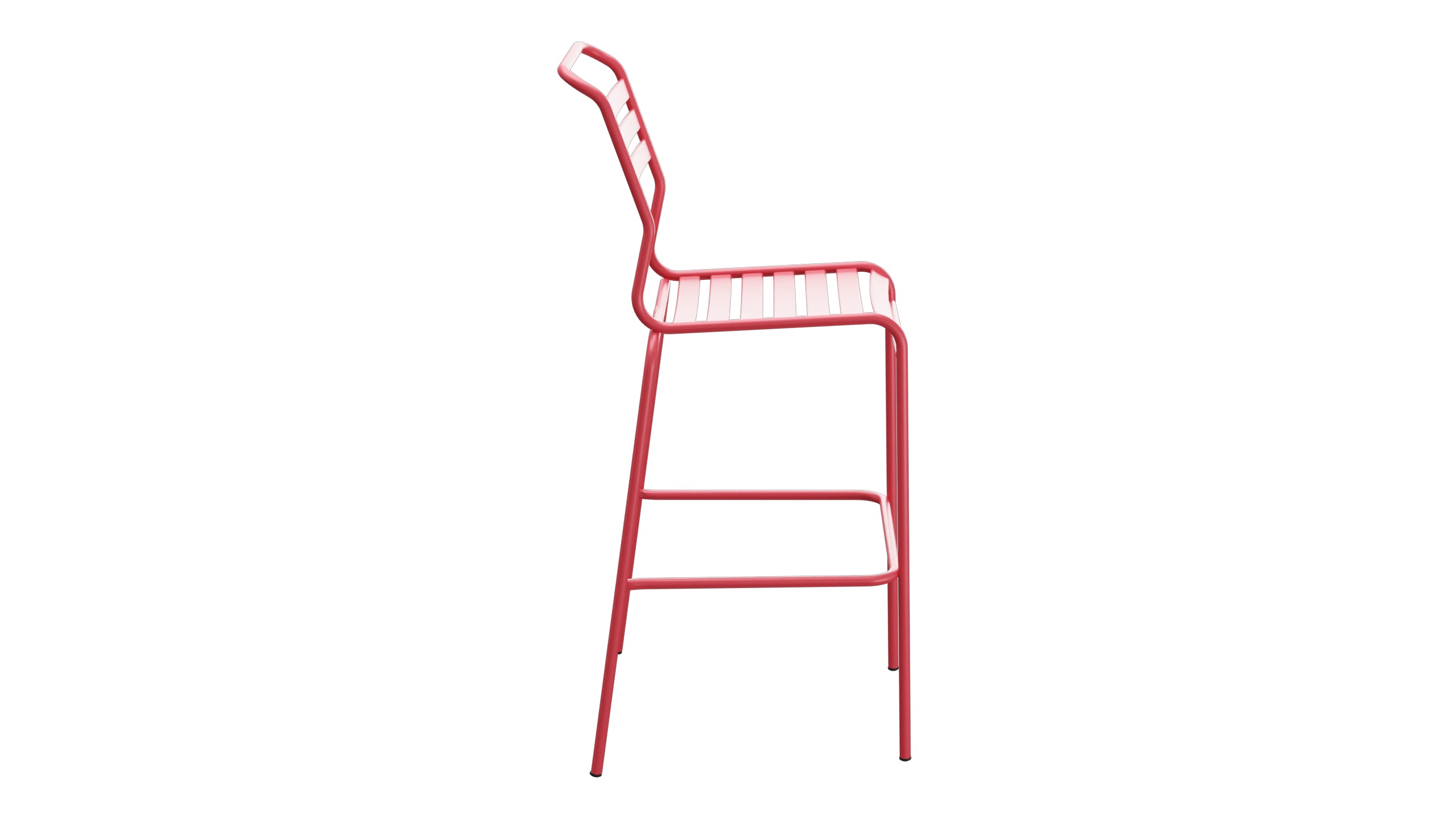 Säntis Lättli-Barstuhl Outdoor ohne Armlehne in Ahornrot präsentiert im Onlineshop von KAQTU Design AG. Outdoor-Barstuhl ist von Schaffner