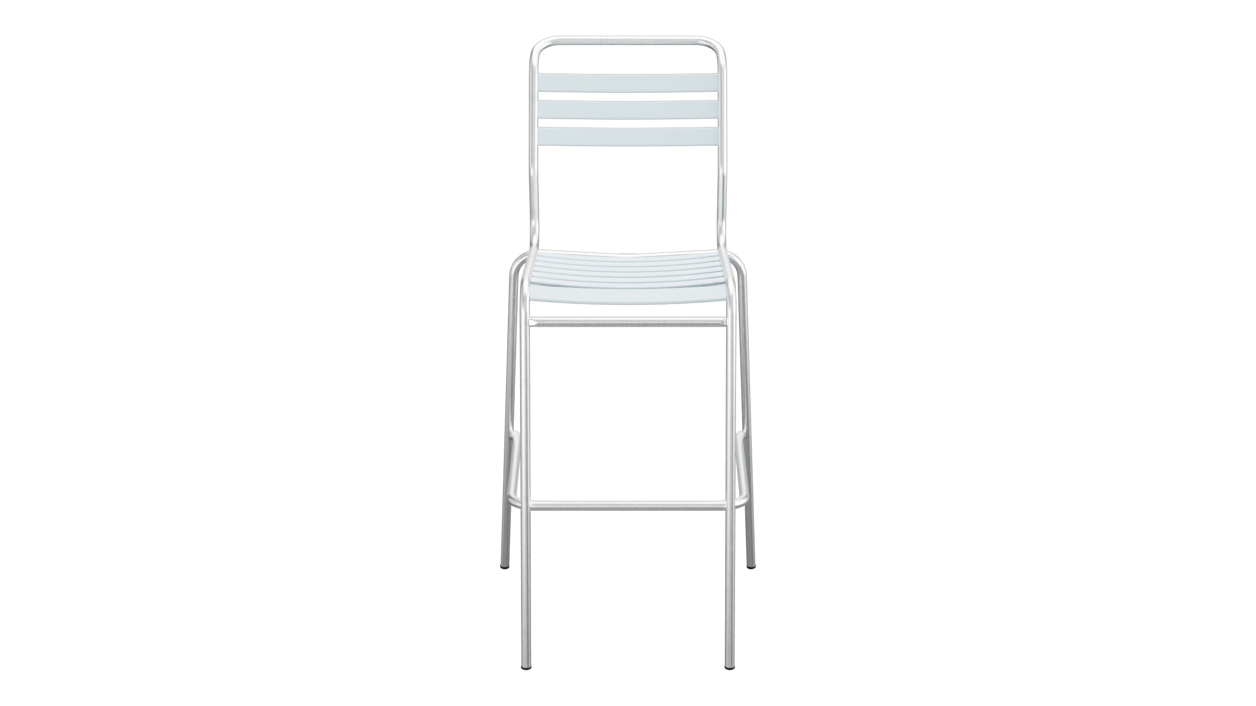 Säntis Lättli-Barstuhl Outdoor ohne Armlehne in Pastellblau präsentiert im Onlineshop von KAQTU Design AG. Outdoor-Barstuhl ist von Schaffner