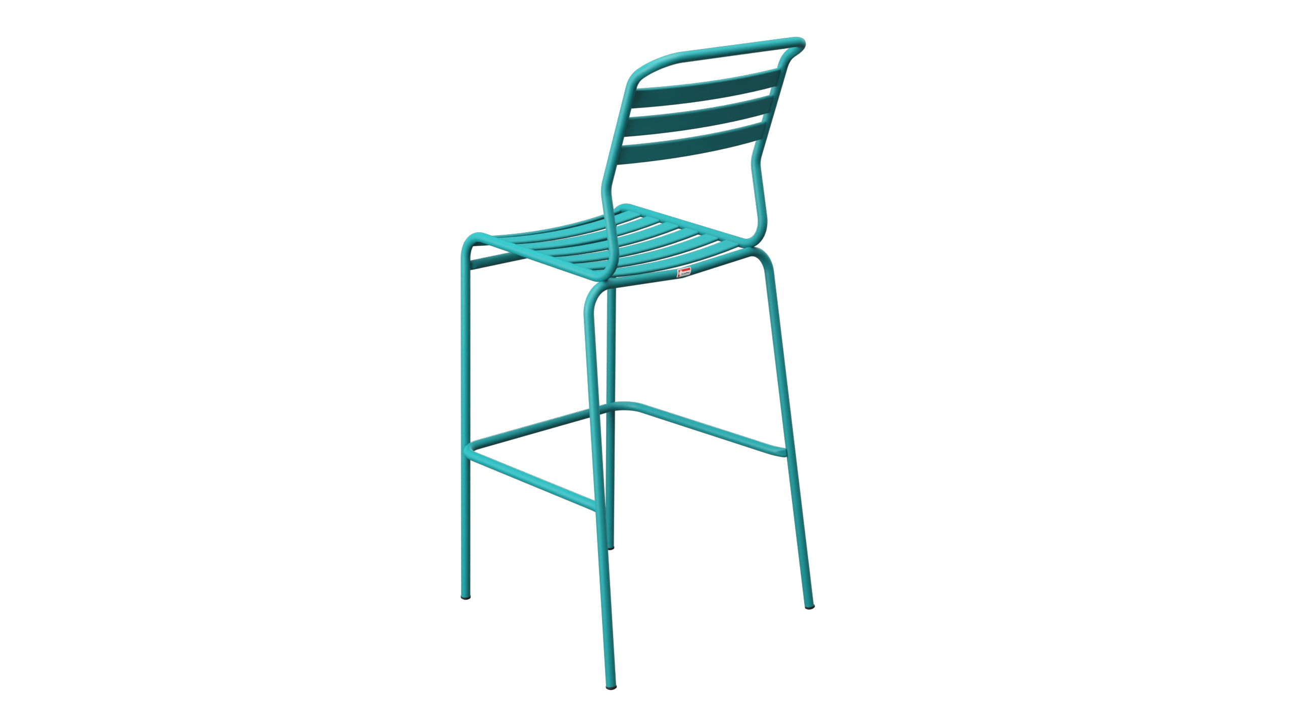 Säntis Lättli-Barstuhl Outdoor ohne Armlehne in Kaliblau präsentiert im Onlineshop von KAQTU Design AG. Outdoor-Barstuhl ist von Schaffner