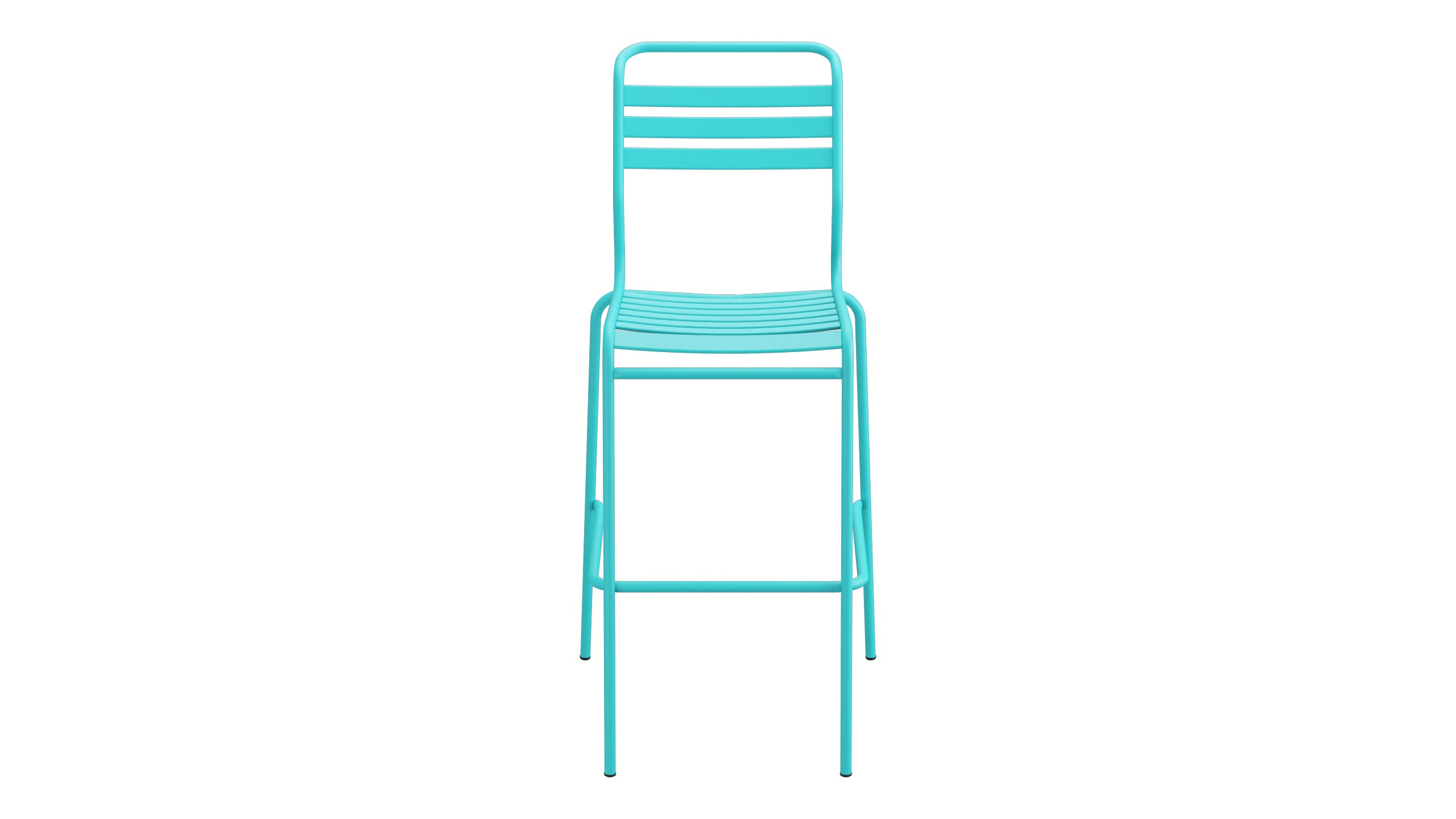 Säntis Lättli-Barstuhl Outdoor ohne Armlehne in Türkis präsentiert im Onlineshop von KAQTU Design AG. Outdoor-Barstuhl ist von Schaffner
