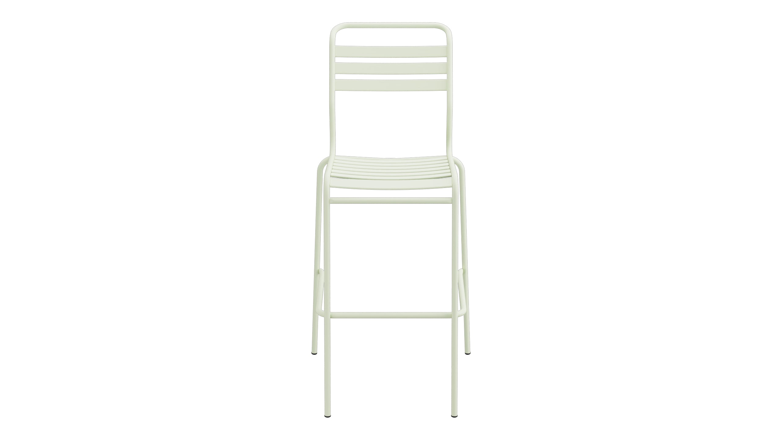 Säntis Lättli-Barstuhl Outdoor ohne Armlehne in Pastellgrün präsentiert im Onlineshop von KAQTU Design AG. Outdoor-Barstuhl ist von Schaffner