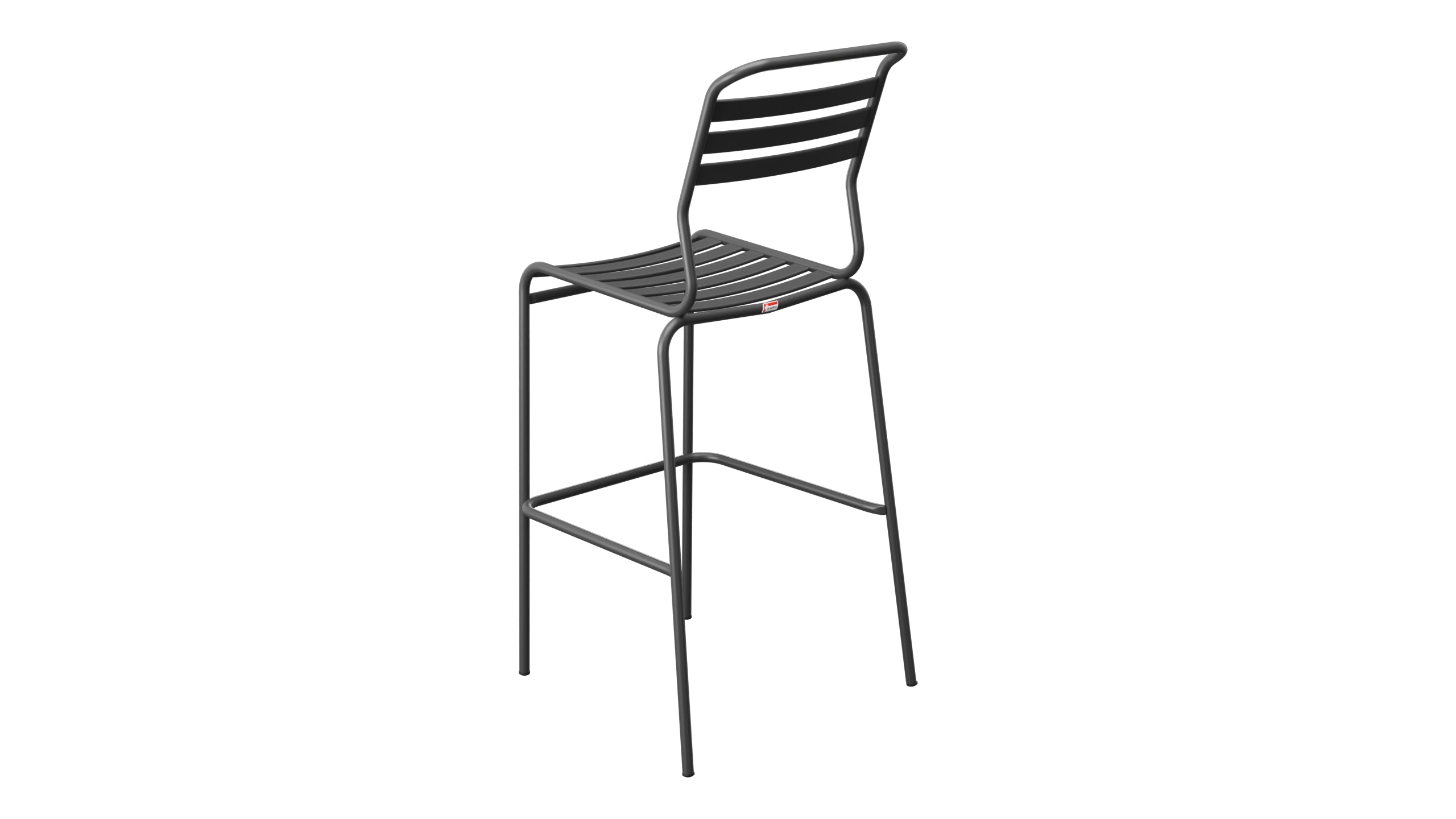 Säntis Lättli-Barstuhl Outdoor ohne Armlehne in Anthrazit präsentiert im Onlineshop von KAQTU Design AG. Outdoor-Barstuhl ist von Schaffner