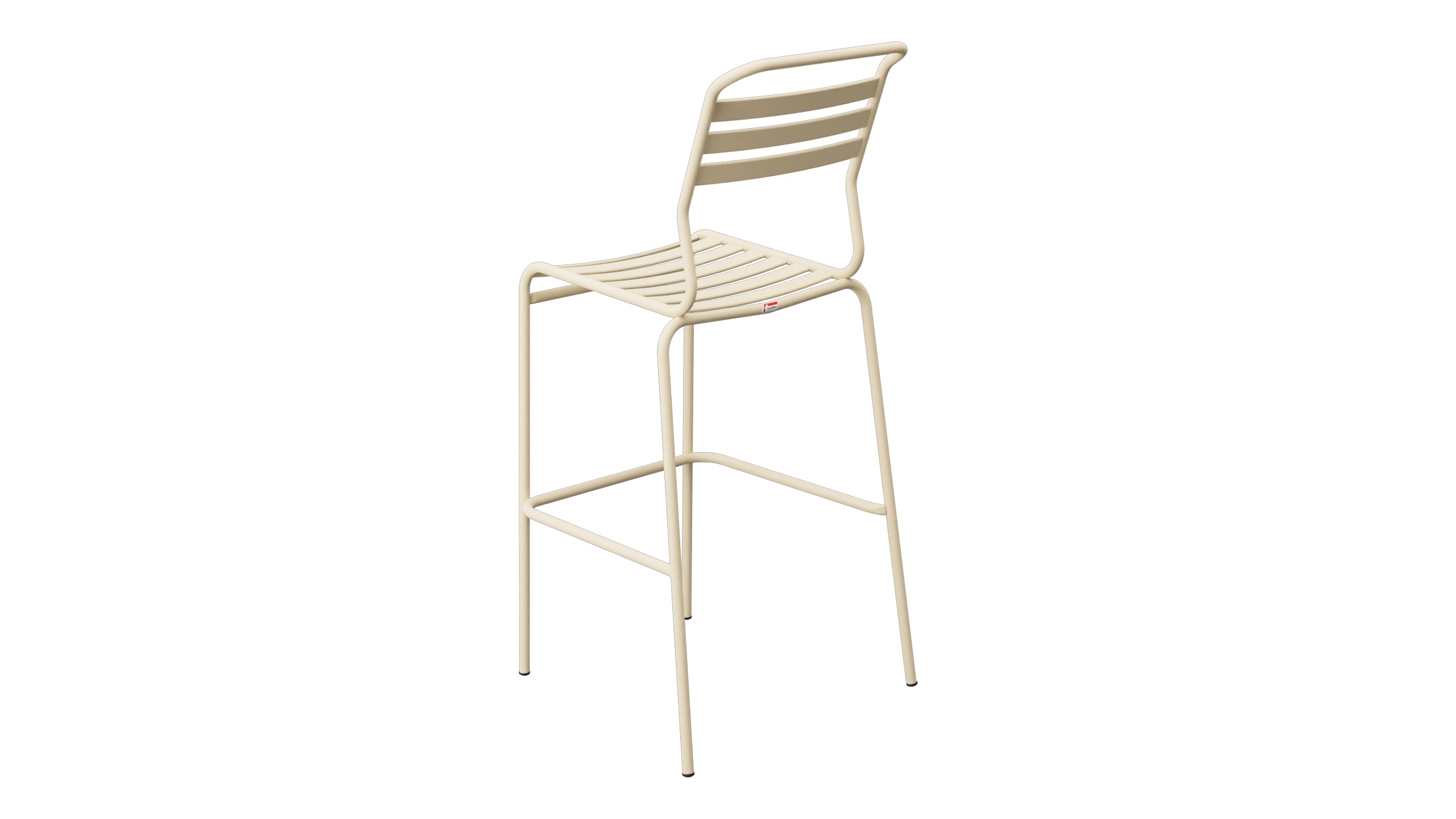 Säntis Lättli-Barstuhl Outdoor ohne Armlehne in Pastellbraun präsentiert im Onlineshop von KAQTU Design AG. Outdoor-Barstuhl ist von Schaffner
