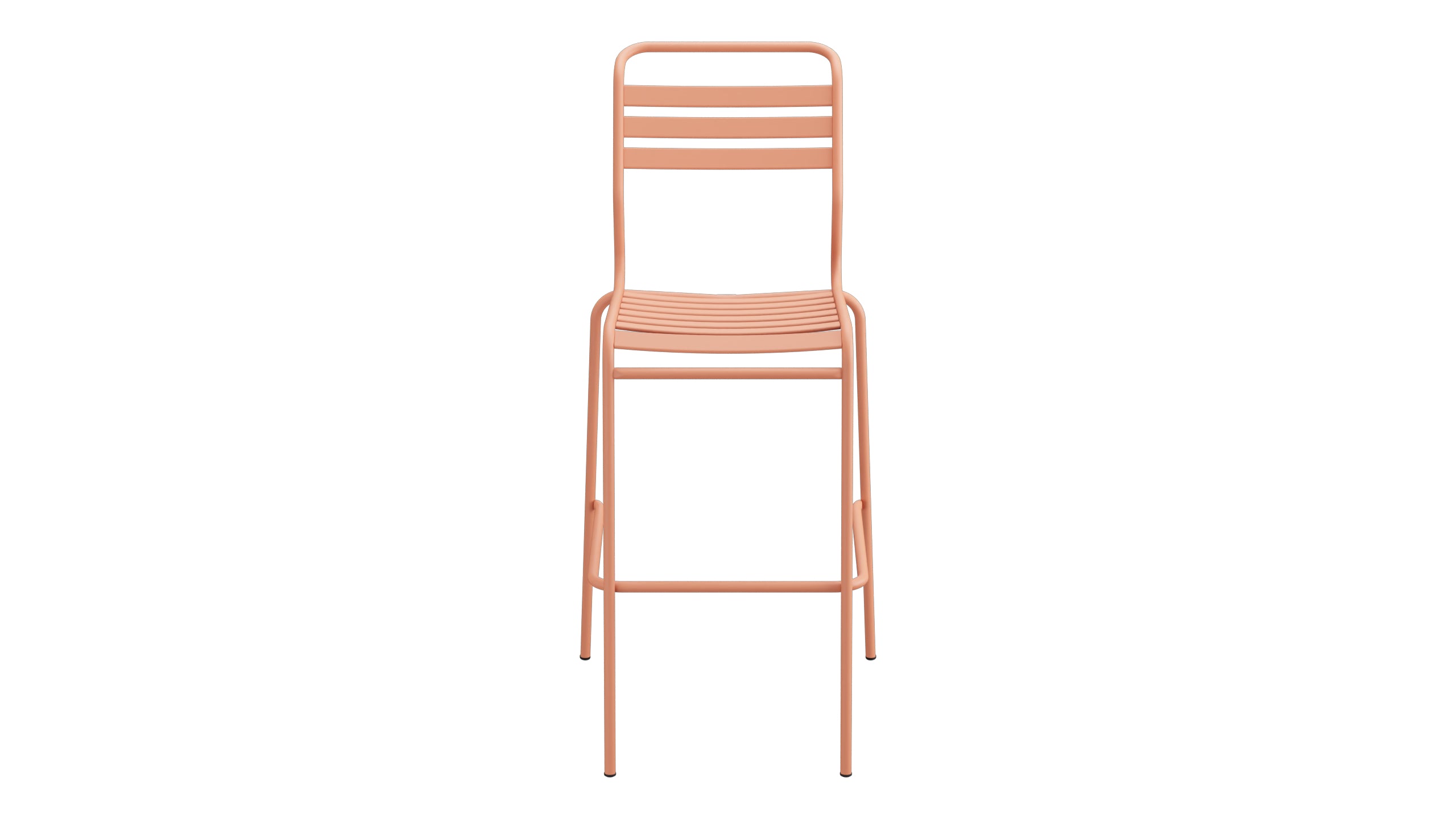 Säntis Lättli-Barstuhl Outdoor ohne Armlehne in Pastellterracotta präsentiert im Onlineshop von KAQTU Design AG. Outdoor-Barstuhl ist von Schaffner