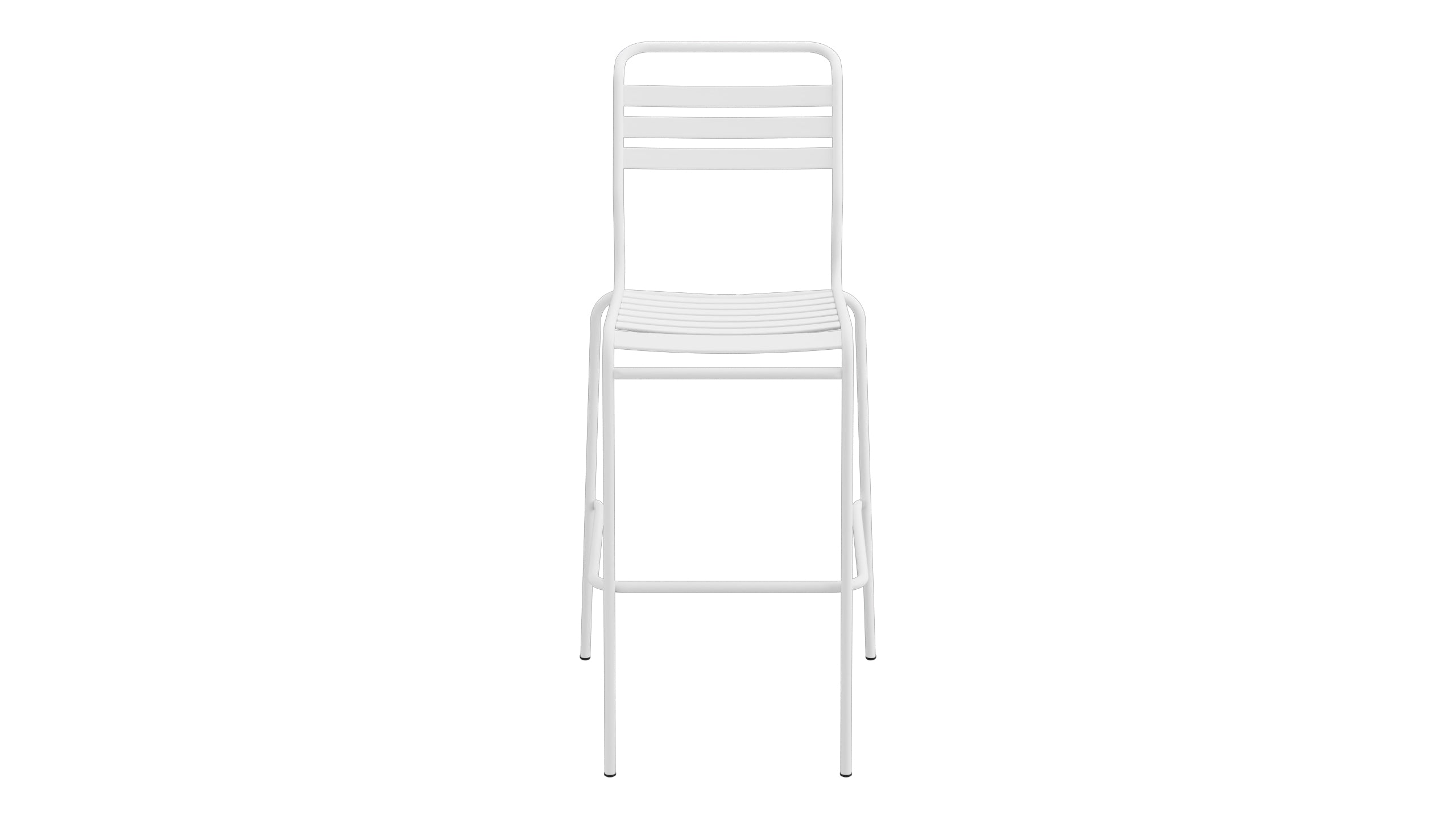 Säntis Lättli-Barstuhl Outdoor ohne Armlehne in Weiss präsentiert im Onlineshop von KAQTU Design AG. Outdoor-Barstuhl ist von Schaffner