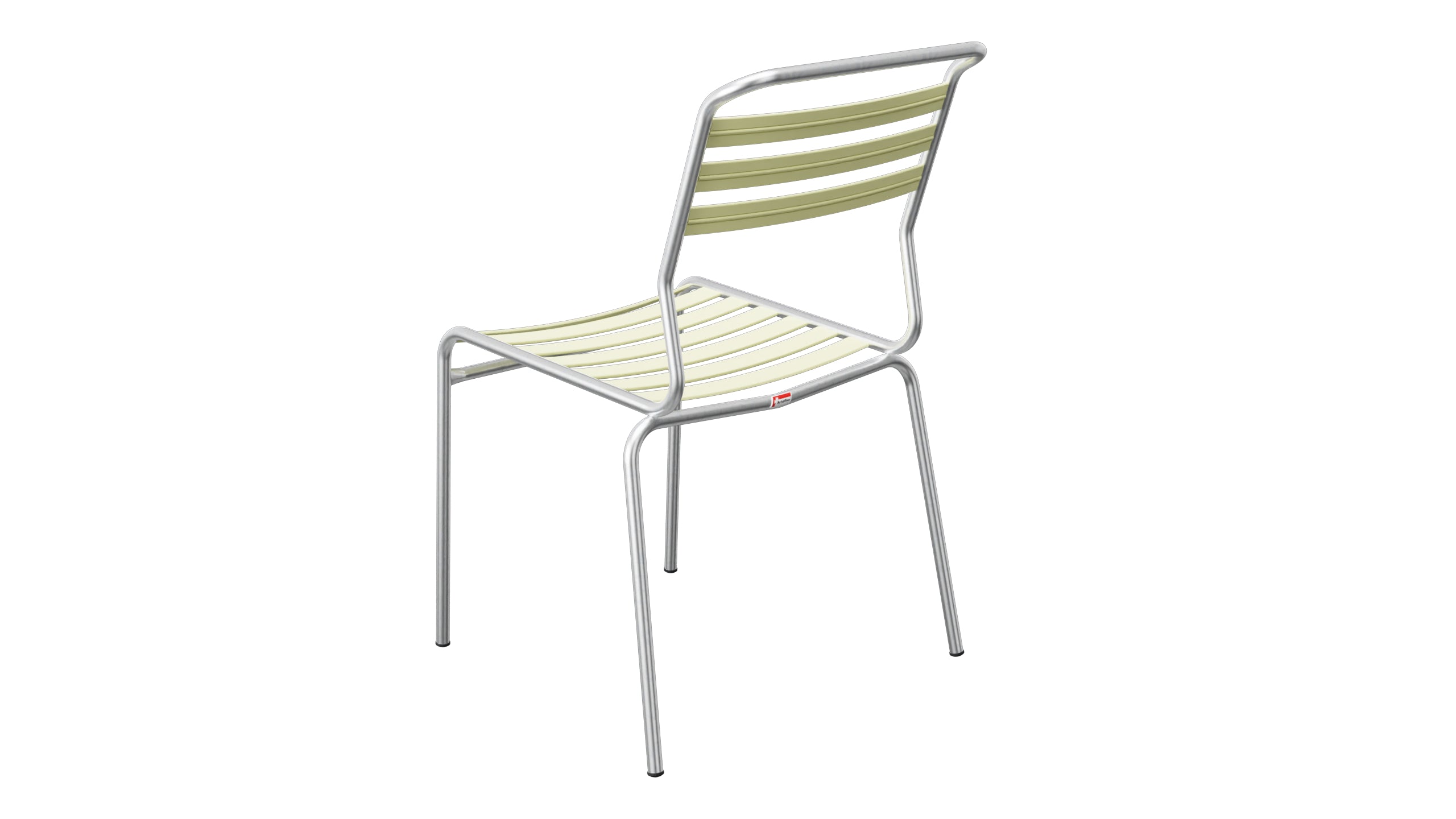 Säntis Lättli-Gartenstuhl ohne Armlehne in Buchsbaumgelb präsentiert im Onlineshop von KAQTU Design AG. Gartenstuhl ist von Schaffner