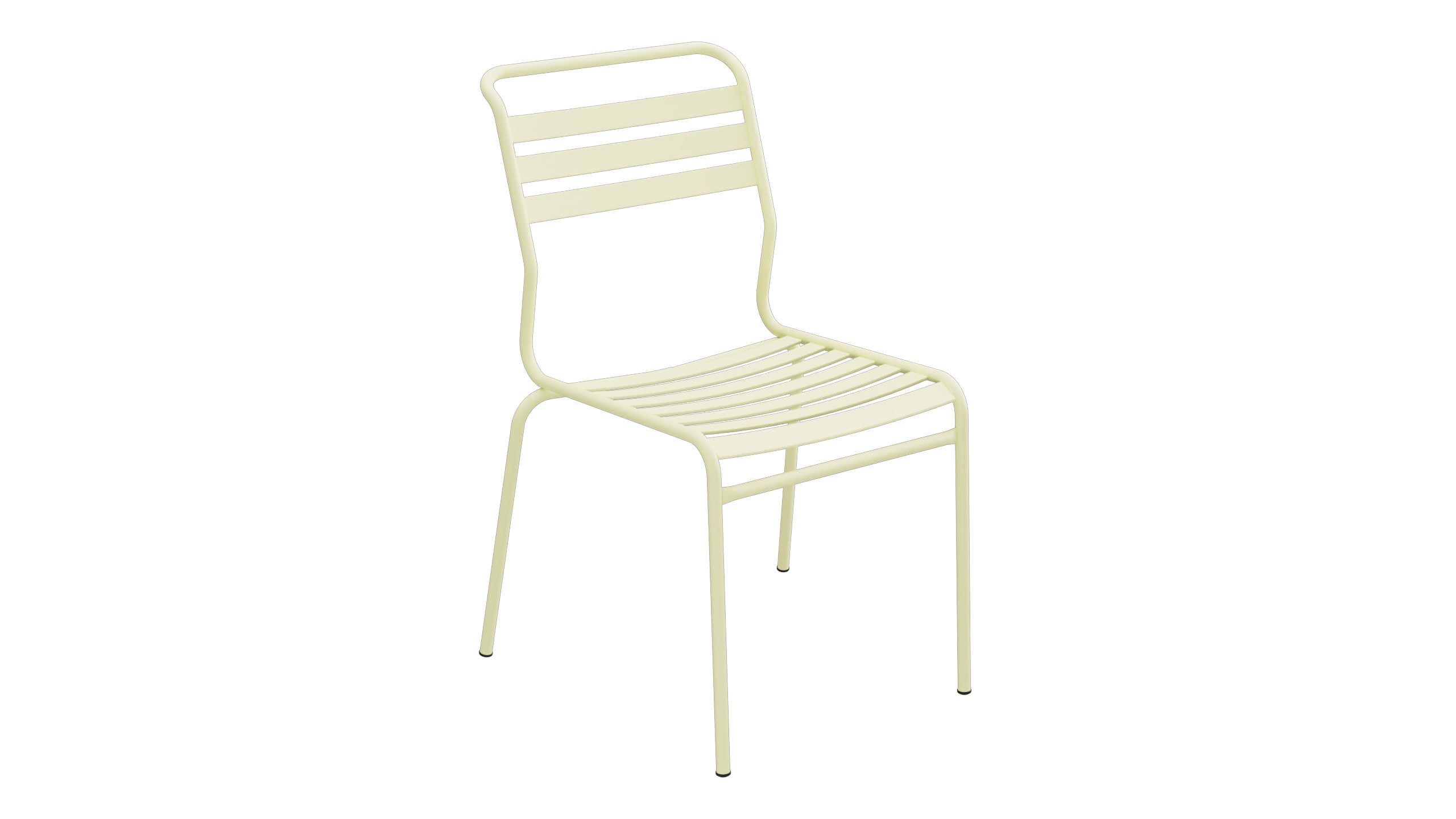 Säntis Lättli-Gartenstuhl ohne Armlehne in Buchsbaumgelb präsentiert im Onlineshop von KAQTU Design AG. Gartenstuhl ist von Schaffner