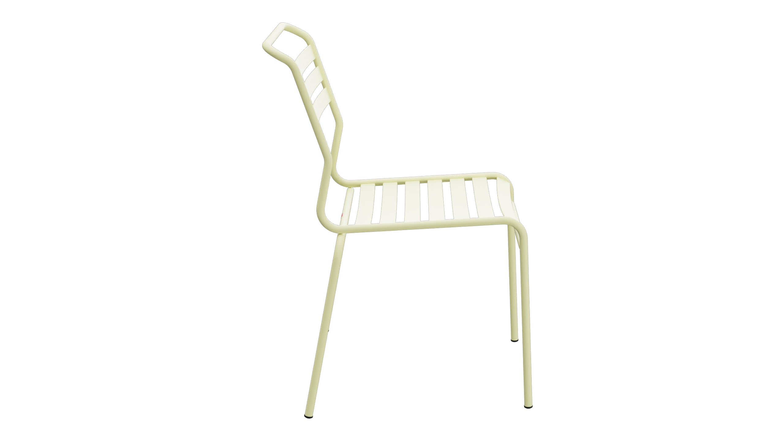 Säntis Lättli-Gartenstuhl ohne Armlehne in Buchsbaumgelb präsentiert im Onlineshop von KAQTU Design AG. Gartenstuhl ist von Schaffner