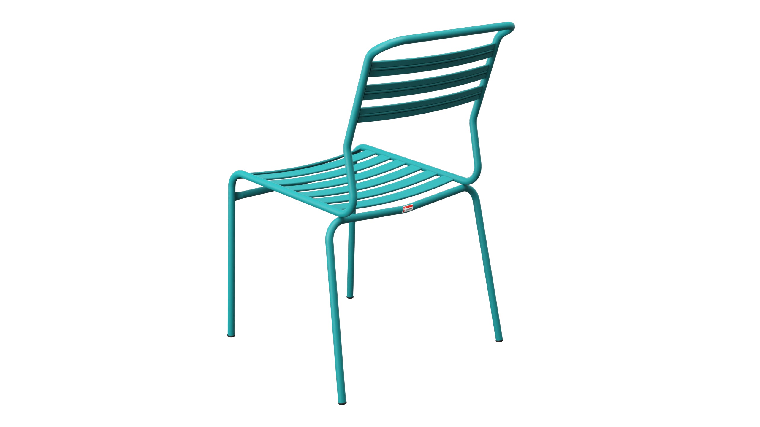 Säntis Lättli-Gartenstuhl ohne Armlehne in Kaliblau präsentiert im Onlineshop von KAQTU Design AG. Gartenstuhl ist von Schaffner