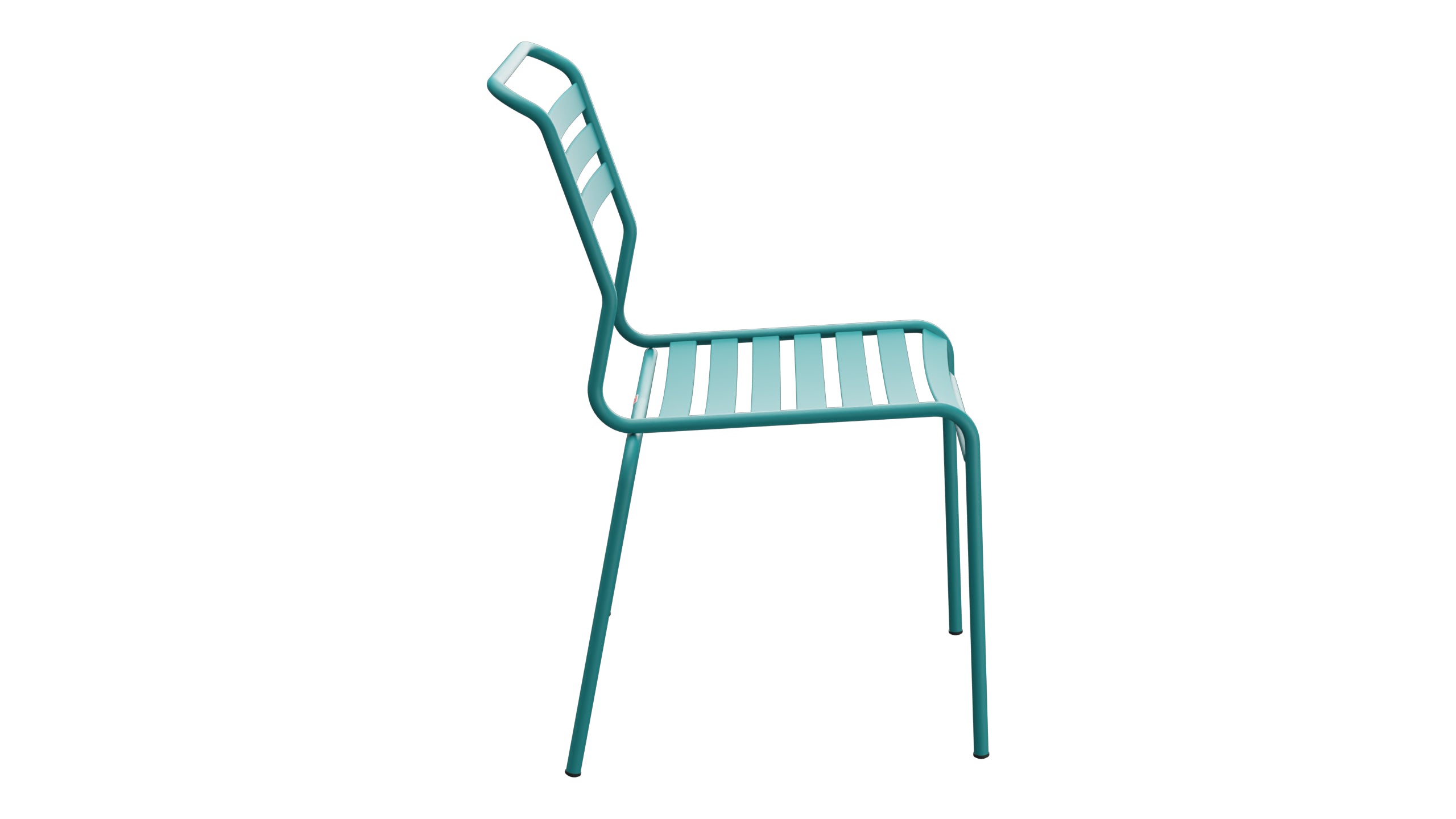 Säntis Lättli-Gartenstuhl ohne Armlehne in Kaliblau präsentiert im Onlineshop von KAQTU Design AG. Gartenstuhl ist von Schaffner