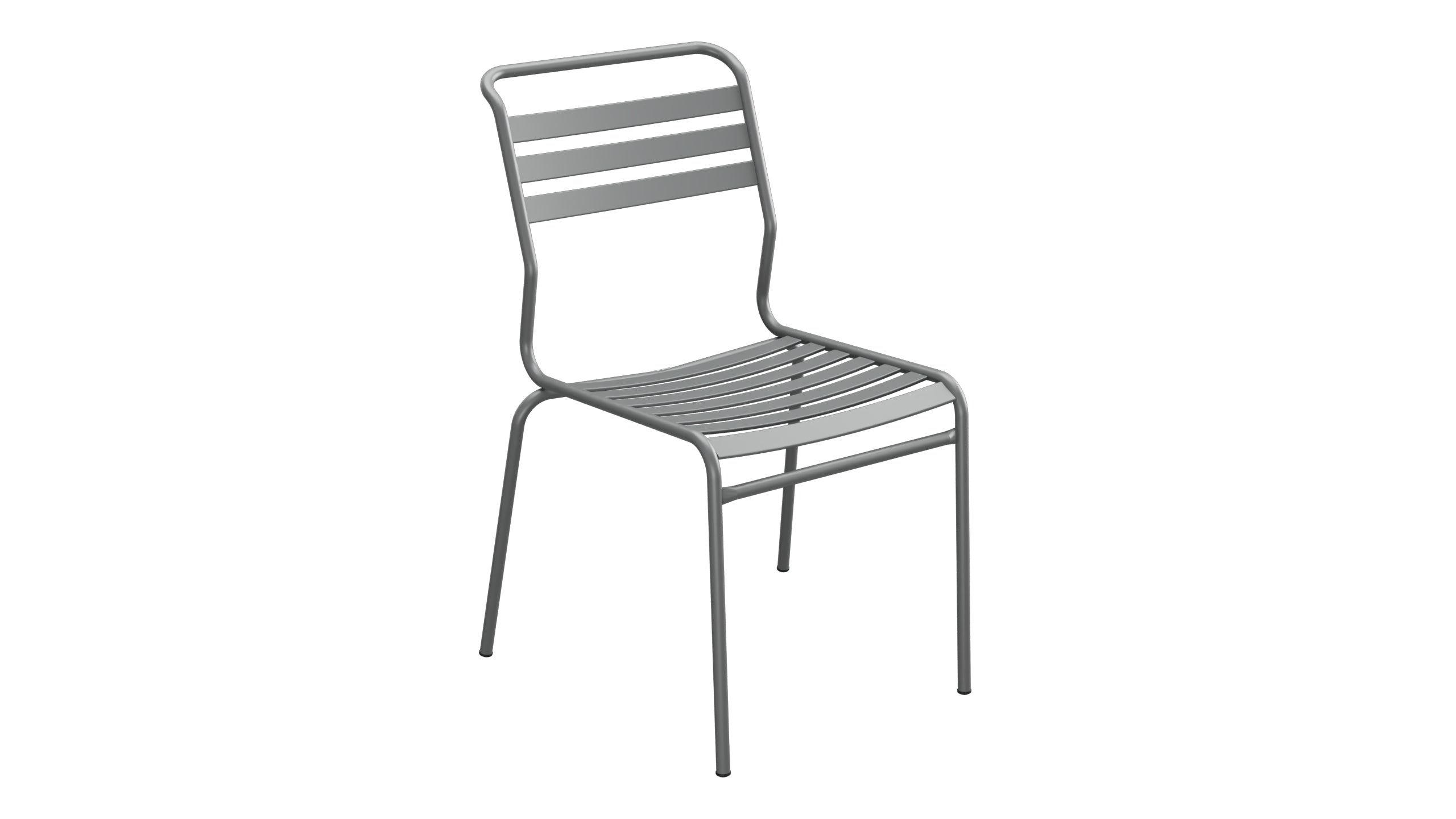 Säntis Lättli-Gartenstuhl ohne Armlehne in Graphit präsentiert im Onlineshop von KAQTU Design AG. Gartenstuhl ist von Schaffner