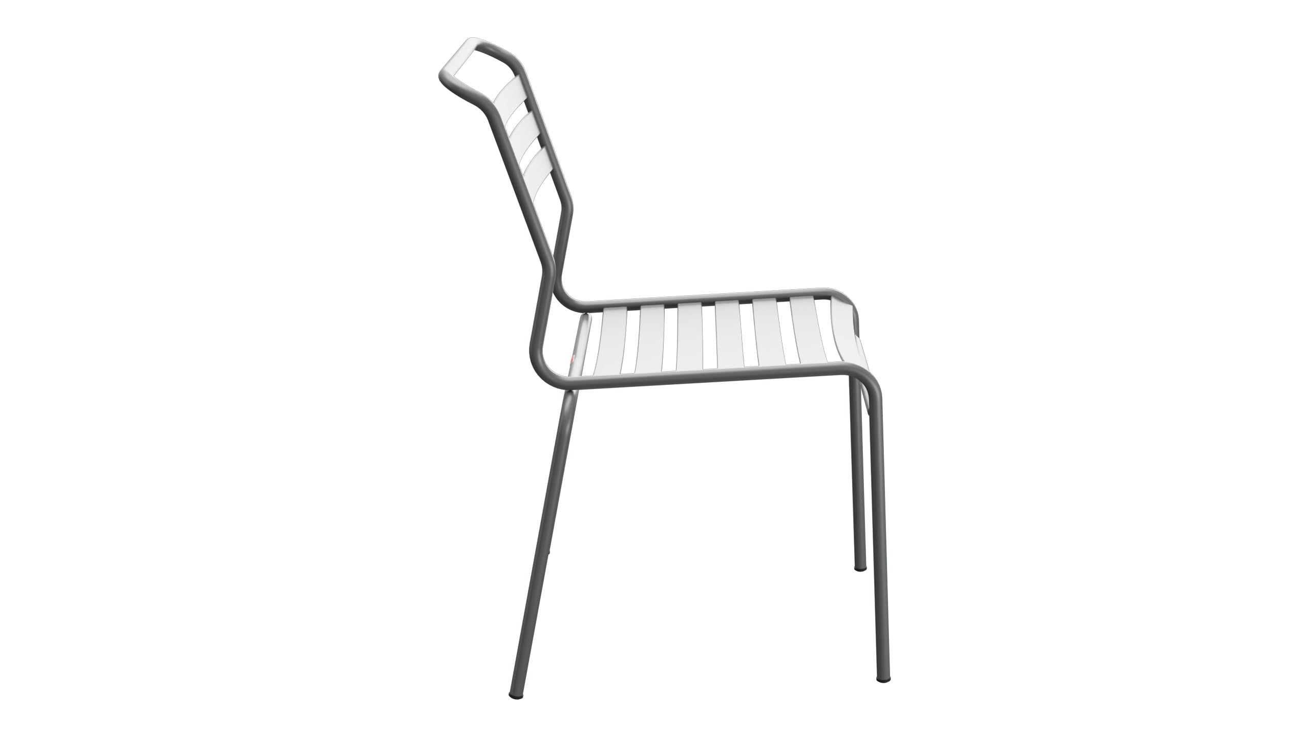 Säntis Lättli-Gartenstuhl ohne Armlehne in Graphit präsentiert im Onlineshop von KAQTU Design AG. Gartenstuhl ist von Schaffner