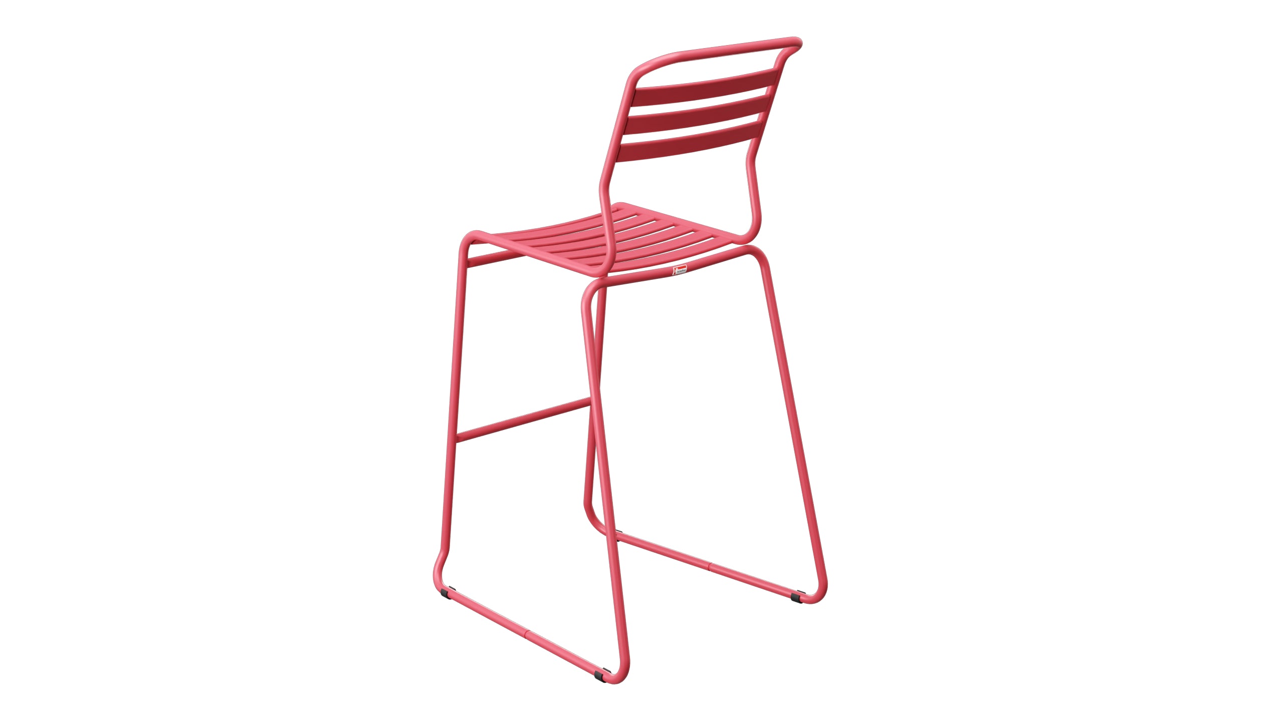 Säntis Lättli-Barstuhl ohne Armlehne Kufen in Ahornrot präsentiert im Onlineshop von KAQTU Design AG. Outdoor-Barstuhl ist von Schaffner