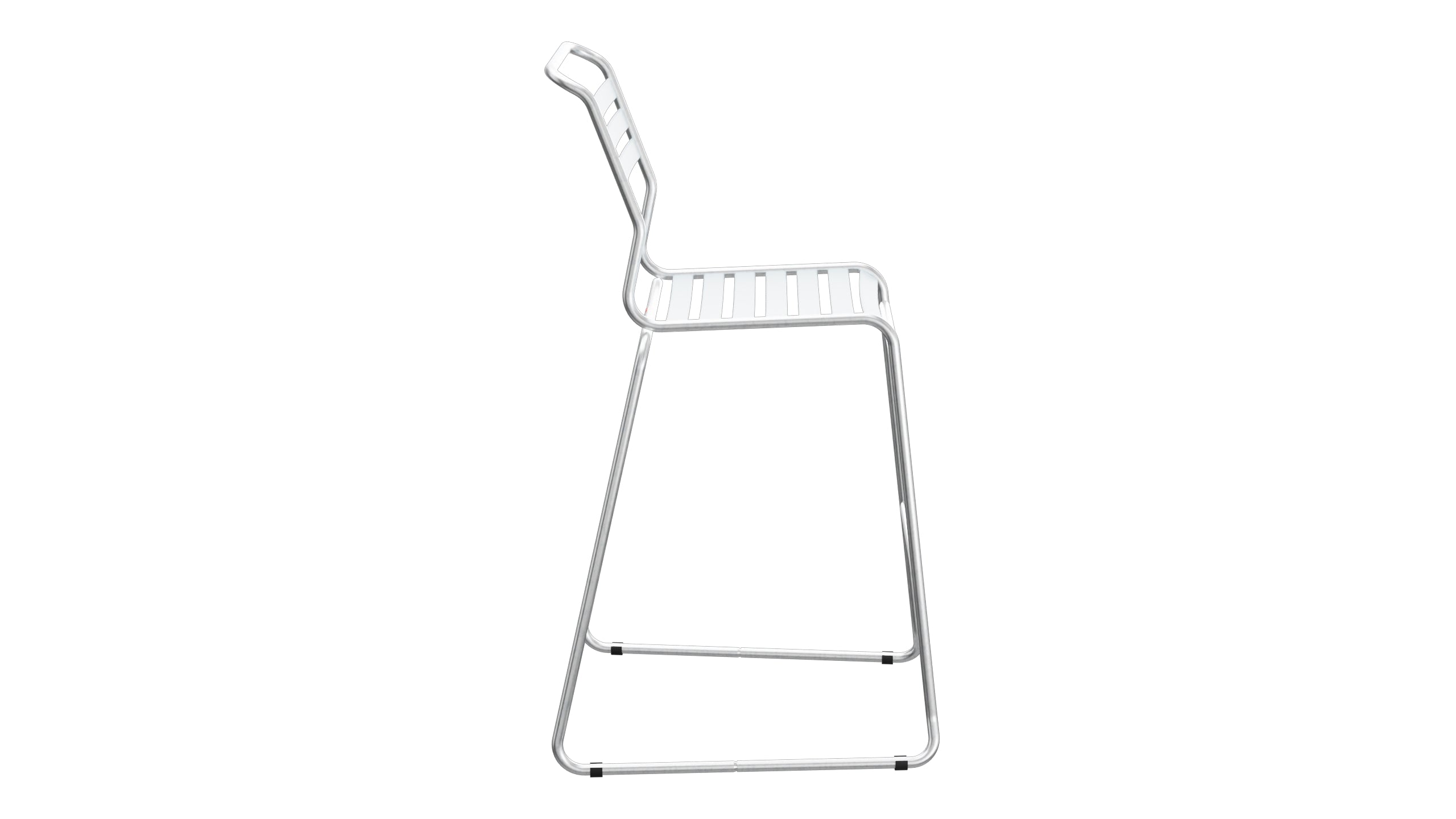 Säntis Lättli-Barstuhl ohne Armlehne Kufen in Pastellblau präsentiert im Onlineshop von KAQTU Design AG. Outdoor-Barstuhl ist von Schaffner