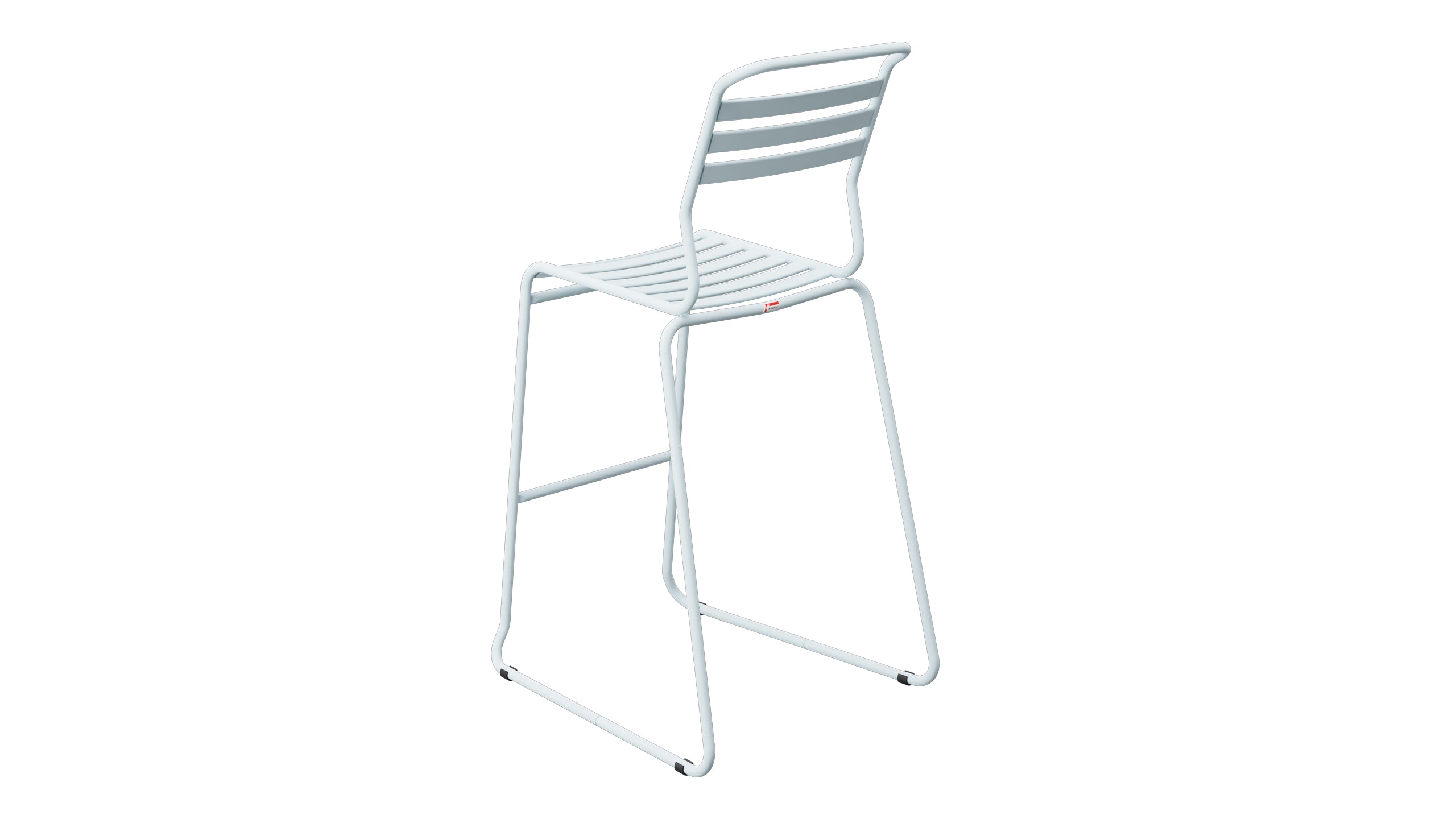 Säntis Lättli-Barstuhl ohne Armlehne Kufen in Pastellblau präsentiert im Onlineshop von KAQTU Design AG. Outdoor-Barstuhl ist von Schaffner