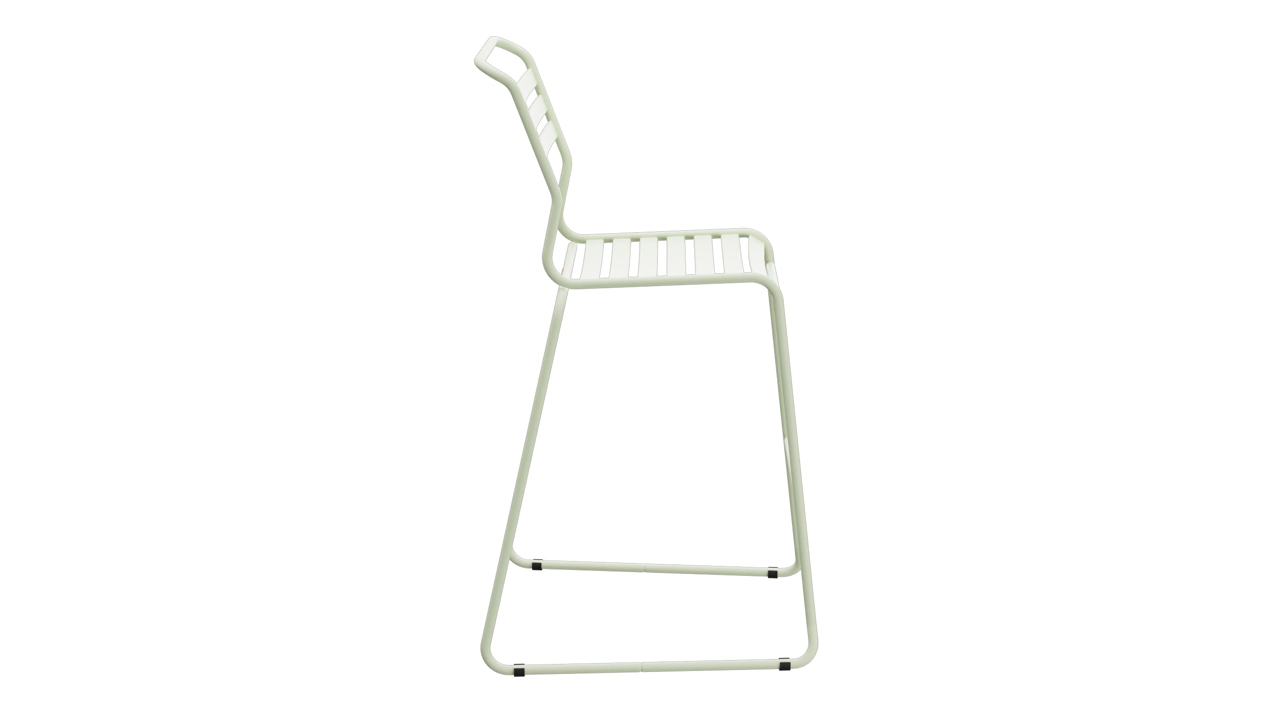 Säntis Lättli-Barstuhl ohne Armlehne Kufen in Pastellgrün präsentiert im Onlineshop von KAQTU Design AG. Outdoor-Barstuhl ist von Schaffner