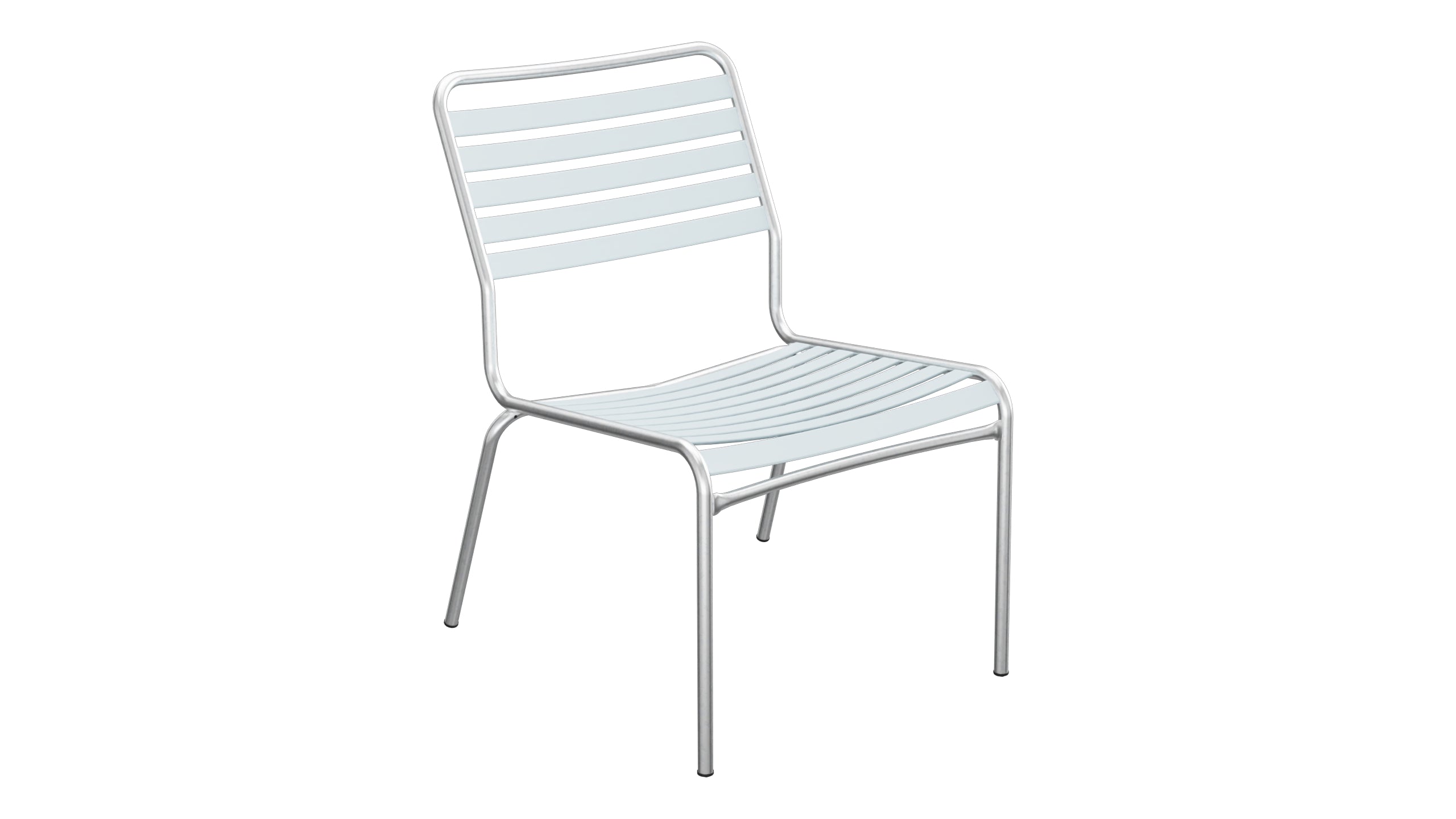 Rigi Lättli-Salonsessel  ohne Armlehne in Pastellblau präsentiert im Onlineshop von KAQTU Design AG. Outdoor-Sessel ist von Schaffner