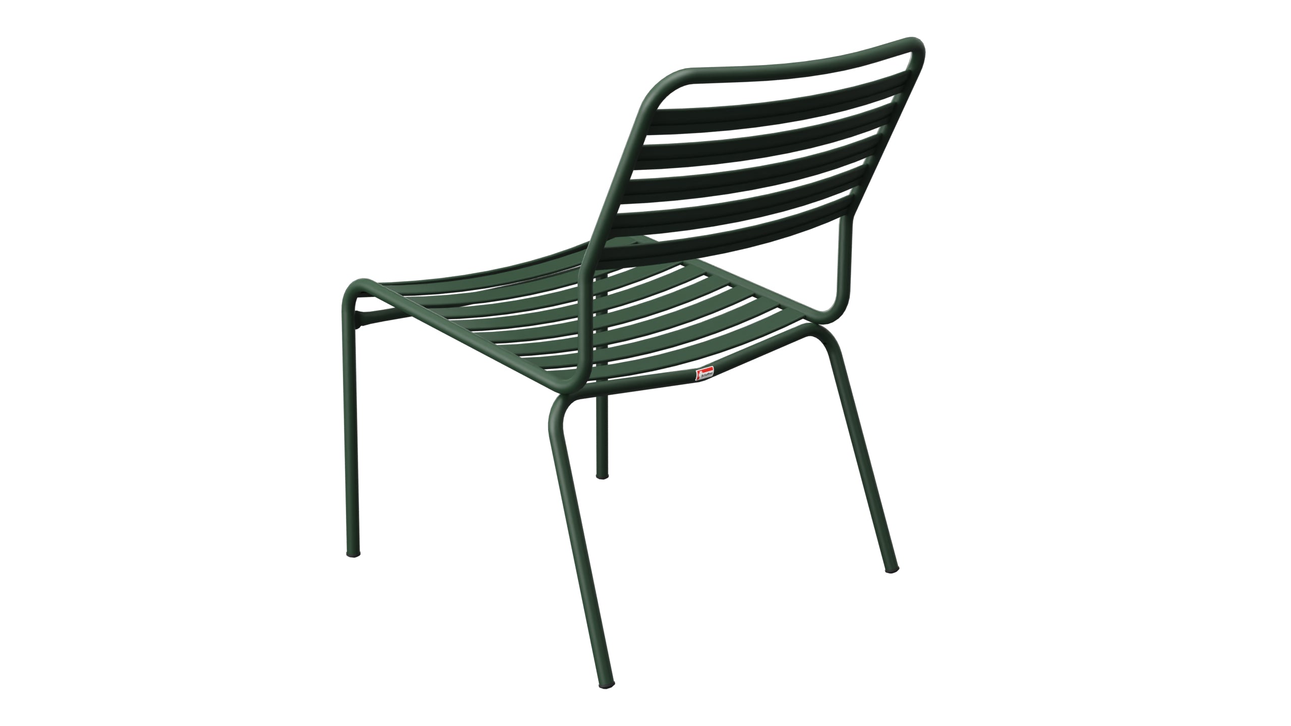 Rigi Lättli-Salonsessel  ohne Armlehne in Tannengrün präsentiert im Onlineshop von KAQTU Design AG. Outdoor-Sessel ist von Schaffner